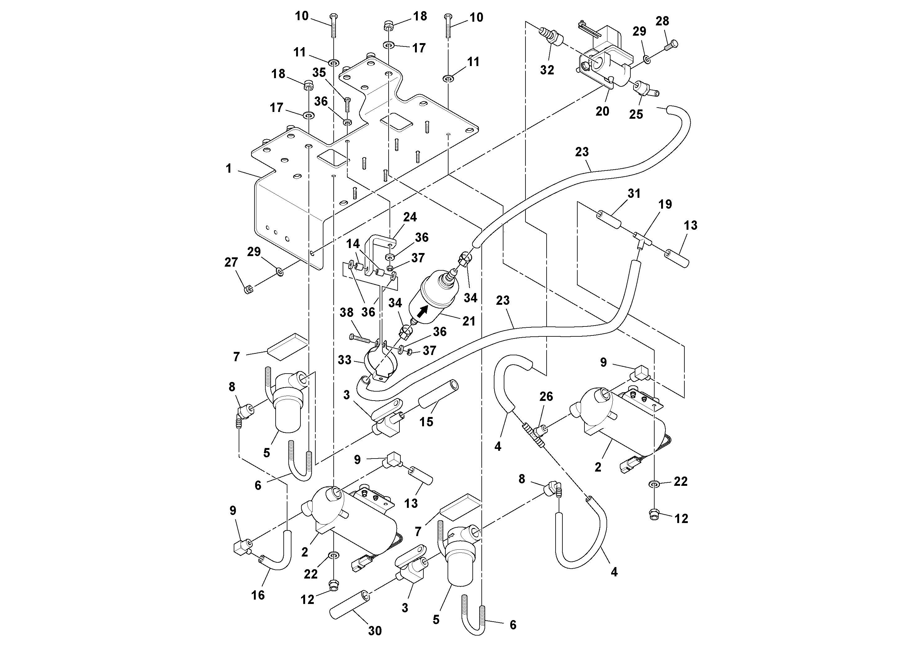 Fuel pipes, RM59626549 VOLVO