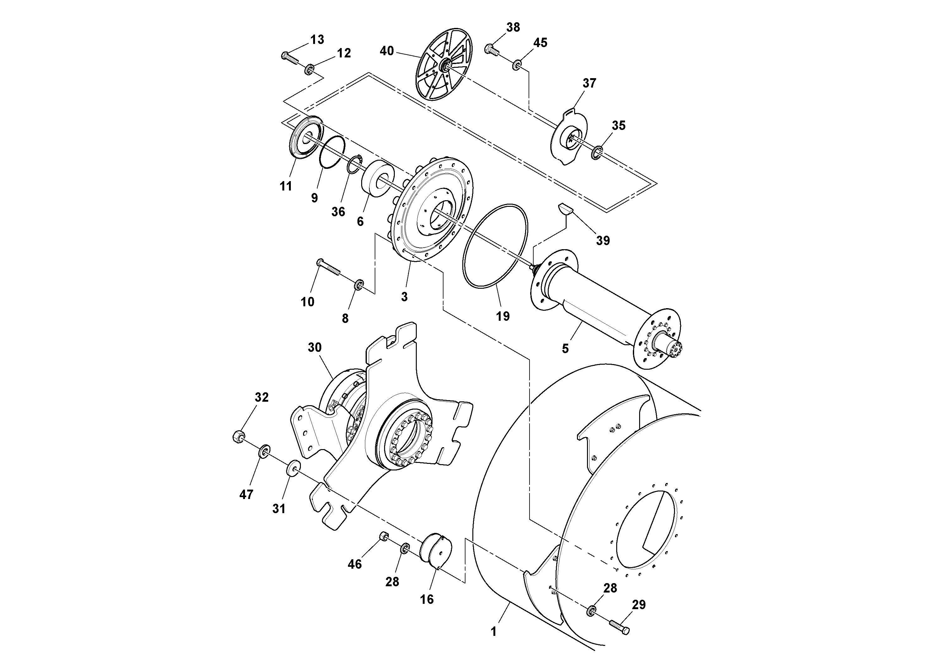 Balancer gasket VOE12812334 VOLVO