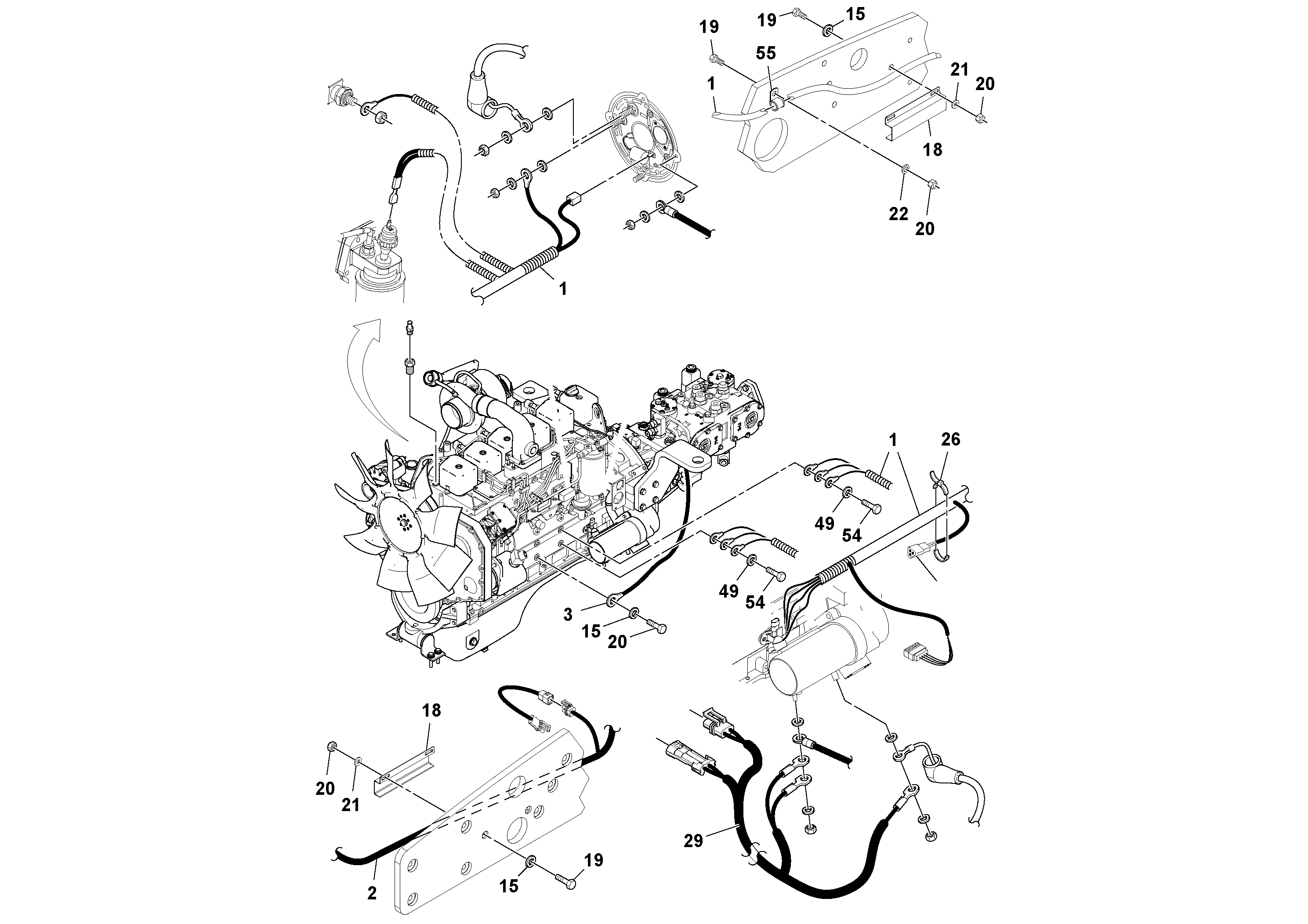 Cable harness RM43996909 VOLVO
