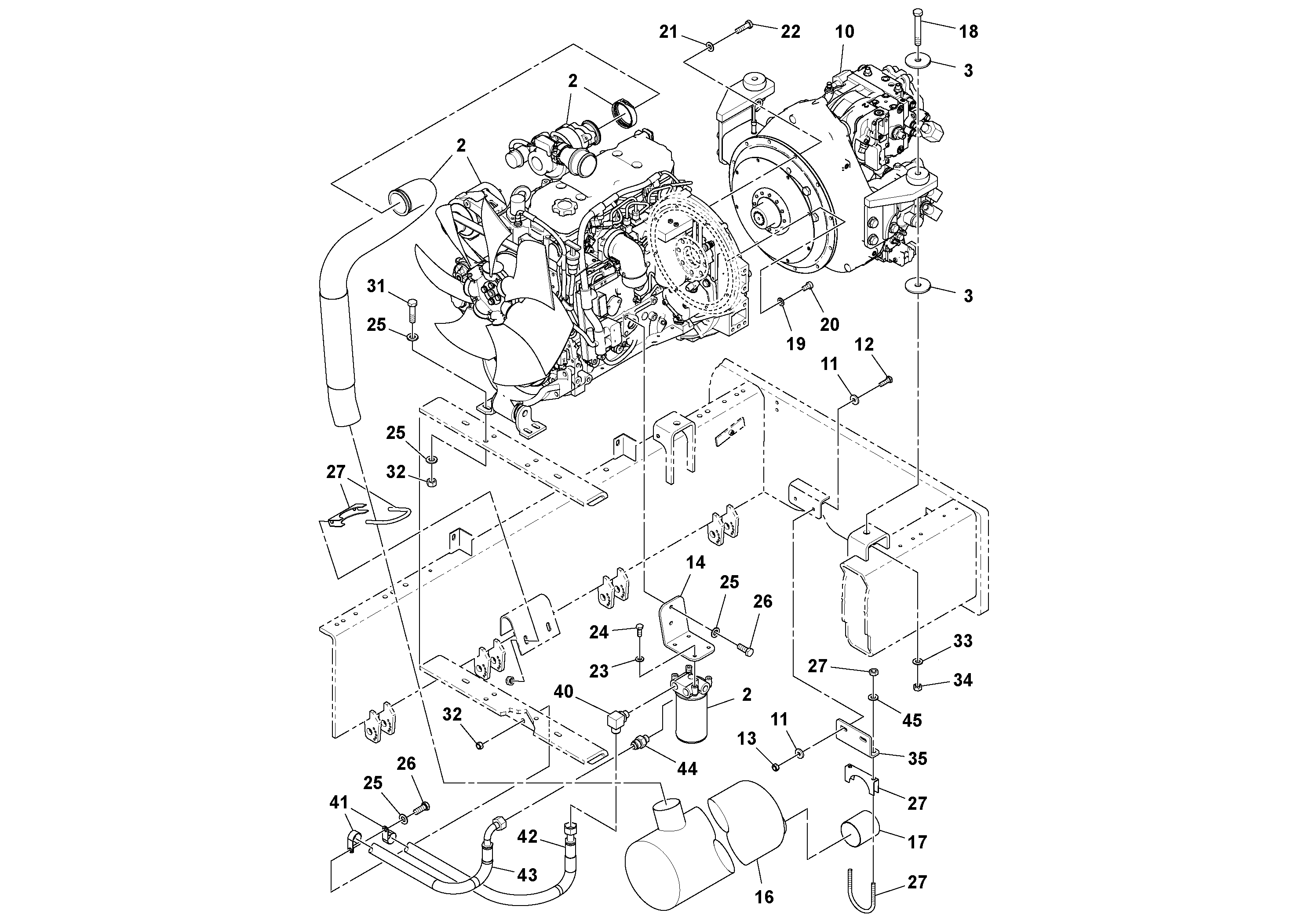 Timing gear casing RM13204375 VOLVO