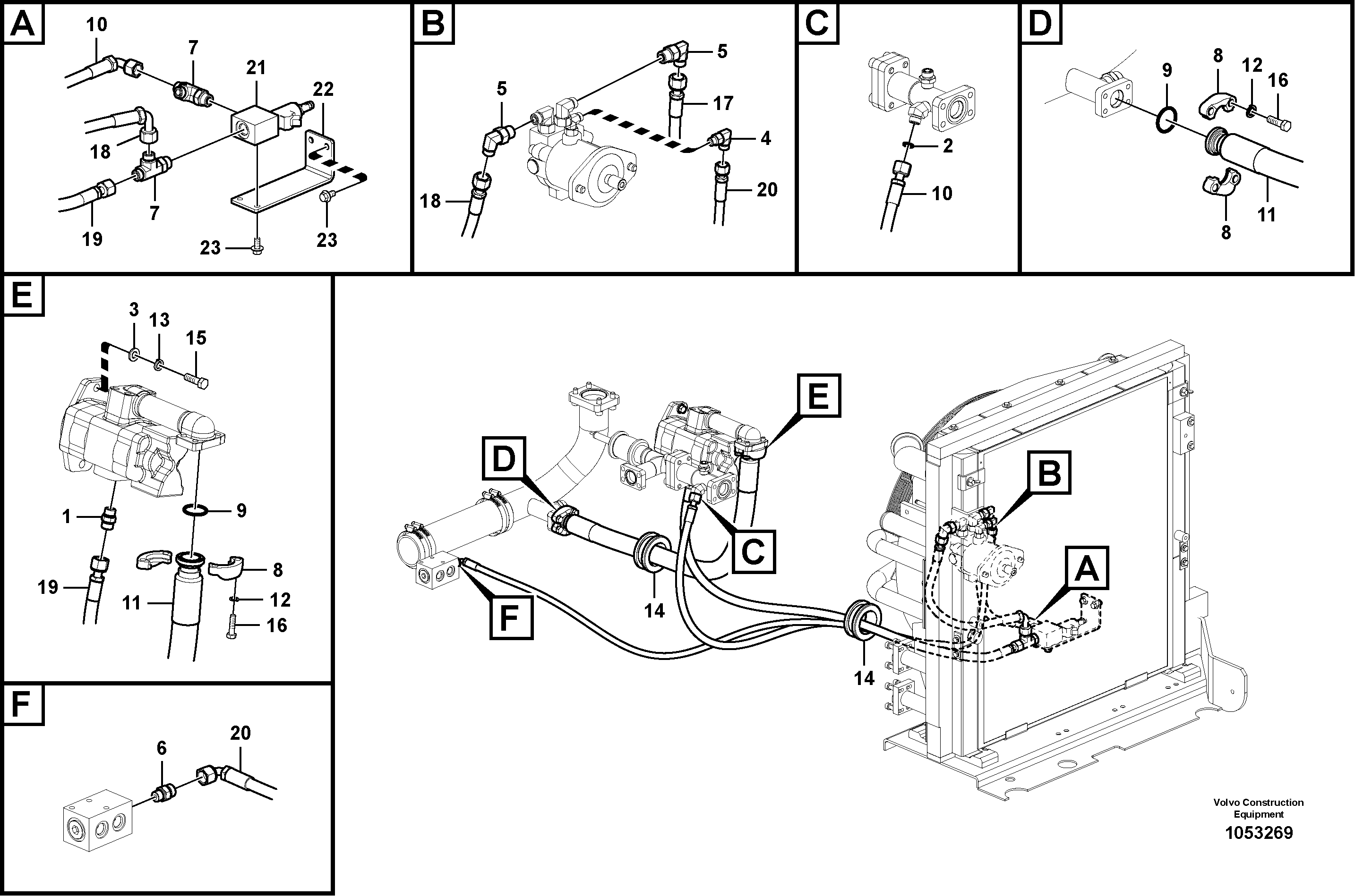 Timing gear casing VOE15000826 VOLVO