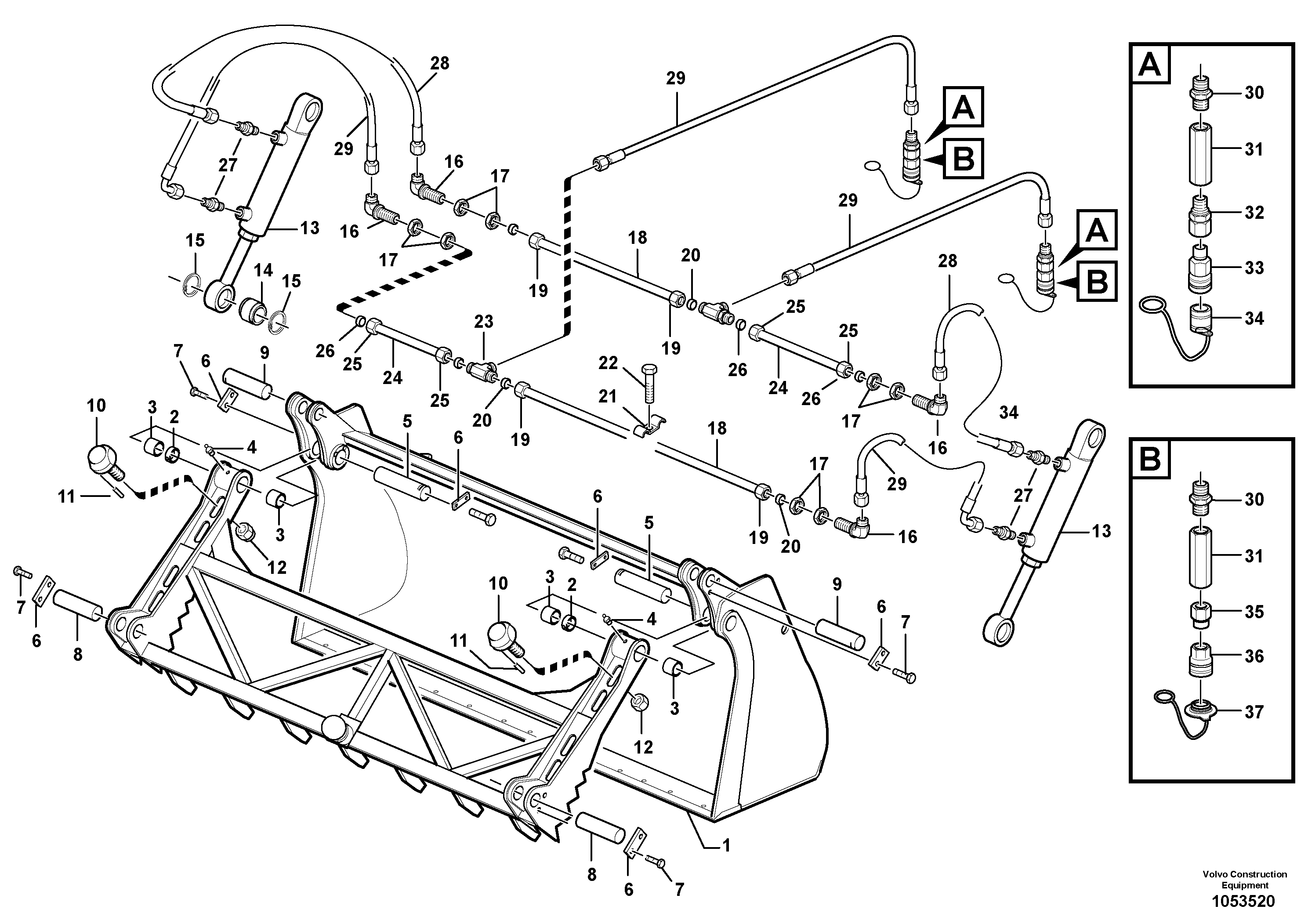 Тормозной шланг VOE11305552 VOLVO