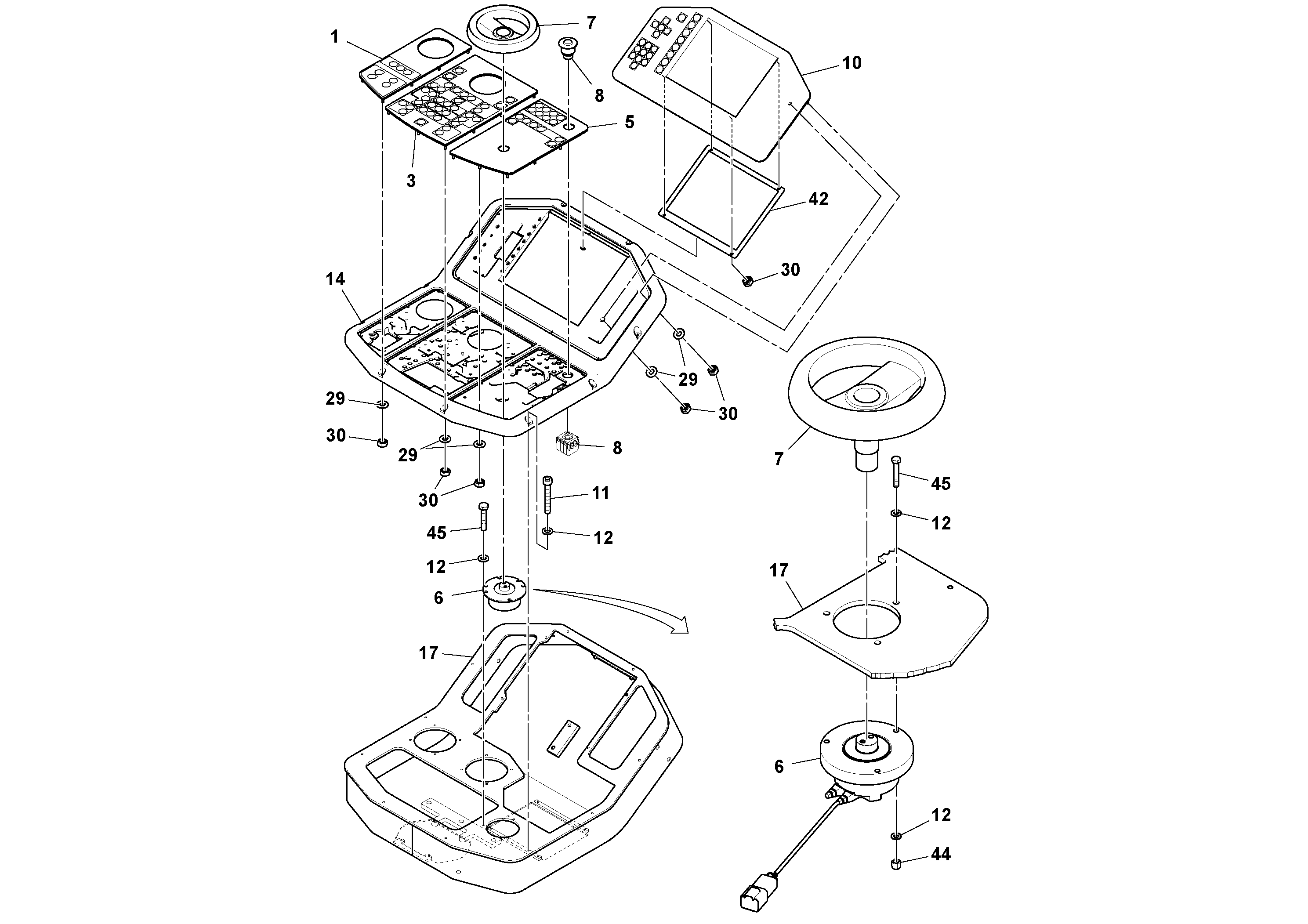 Seat frame RM46659082 VOLVO