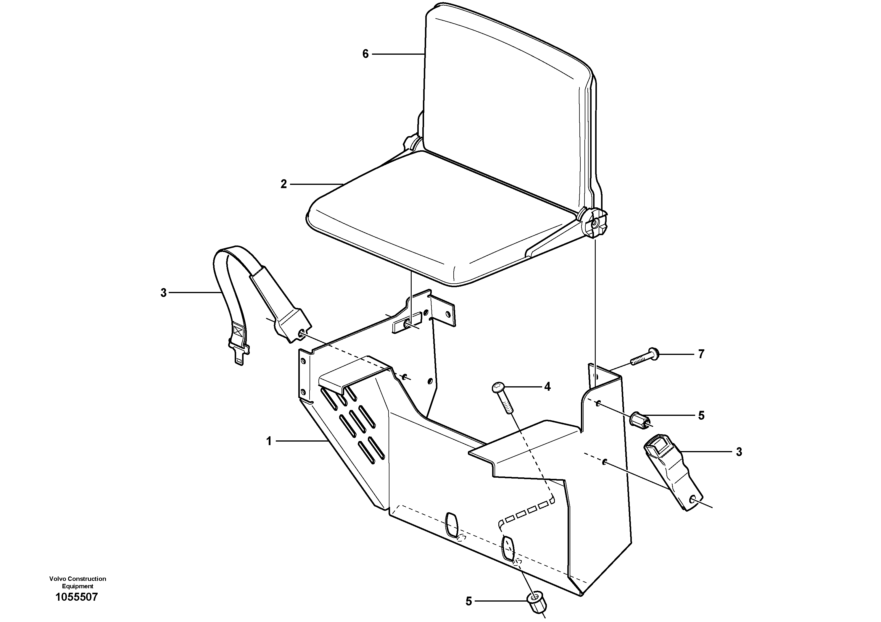 Seat frame VOE15171075 VOLVO