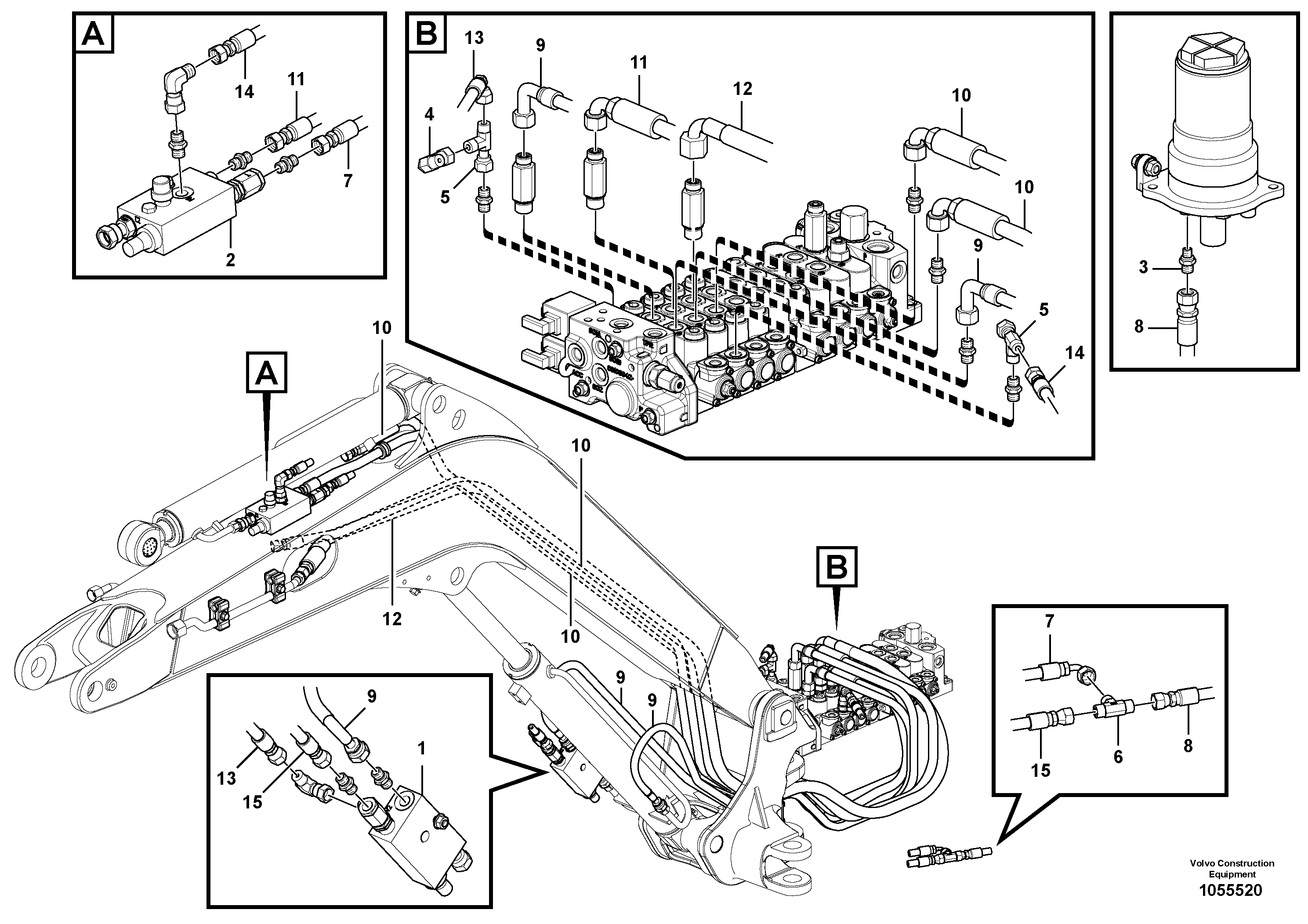 Timing gear casing VOE15121706 VOLVO
