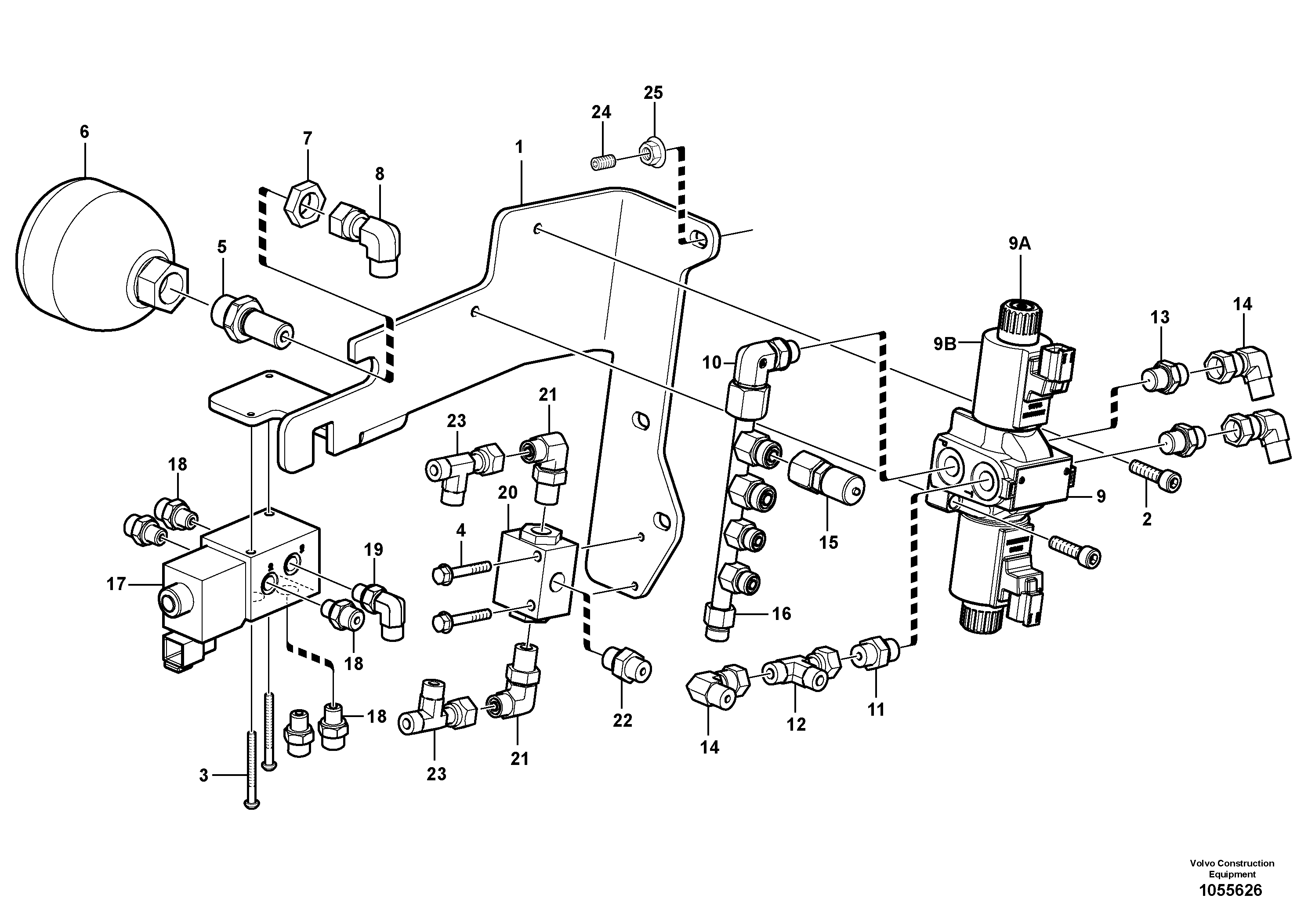 Tube assembly L.h. VOE963064 VOLVO
