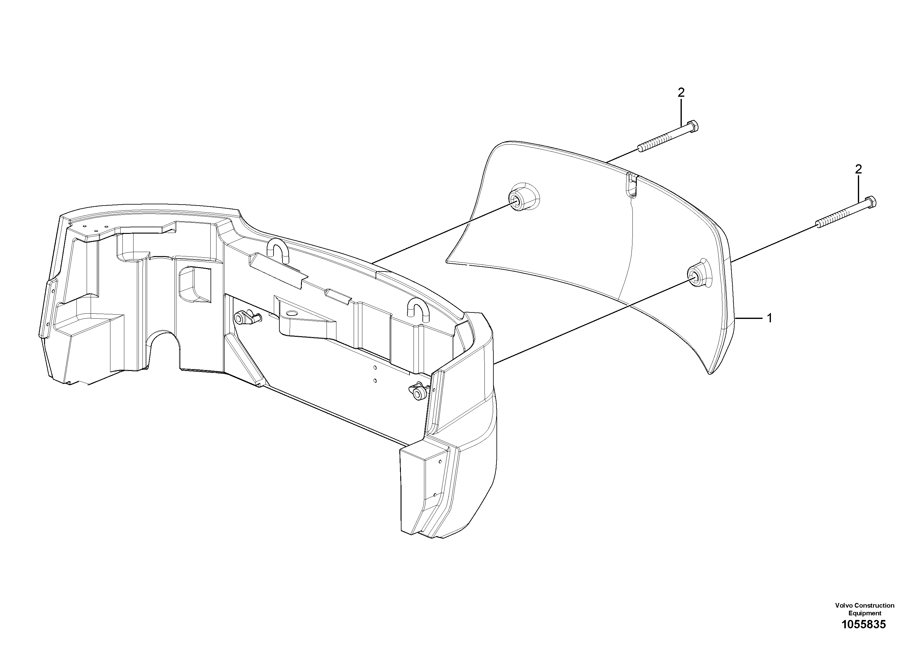 Mounting rail VOE15668530 VOLVO