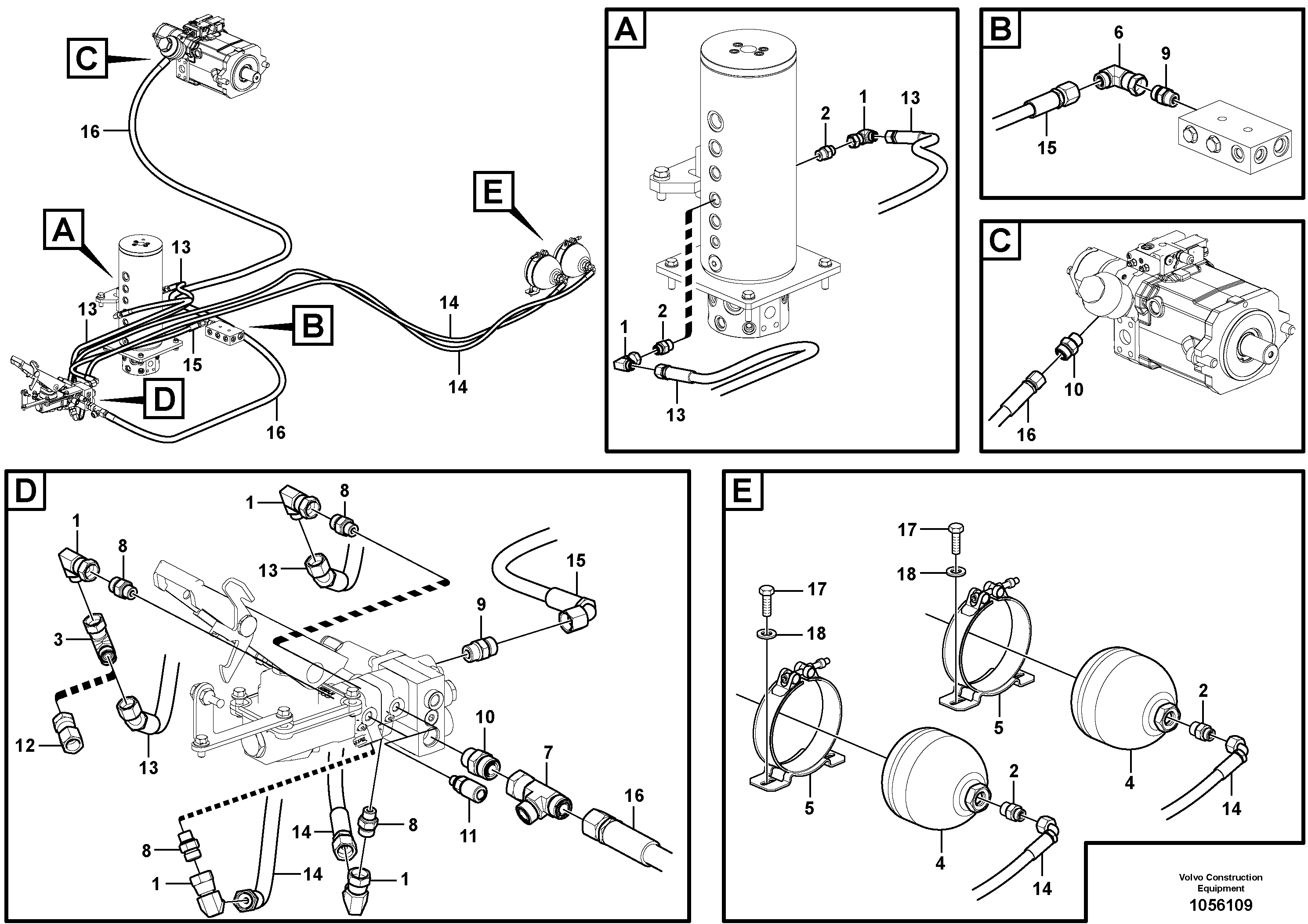 Timing gear casing VOE938075 VOLVO
