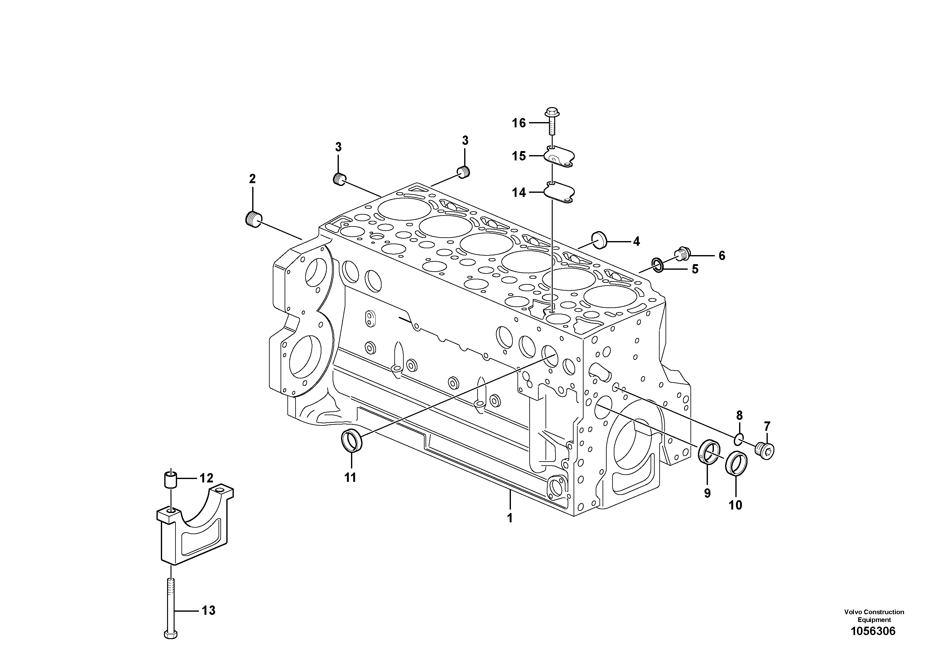 Crankcase VOE22468043 VOLVO