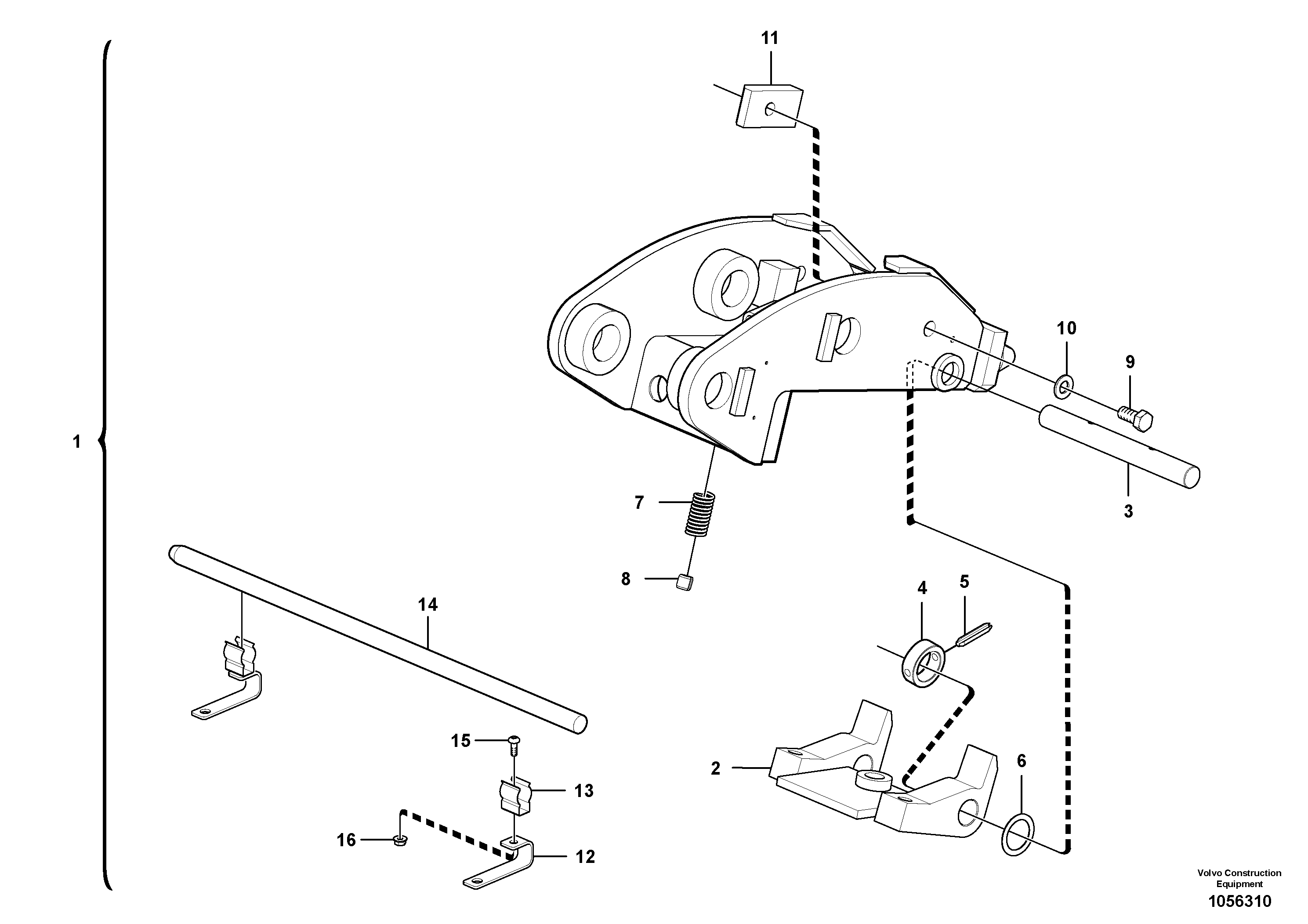 Тормозной шланг VOE15636451 VOLVO