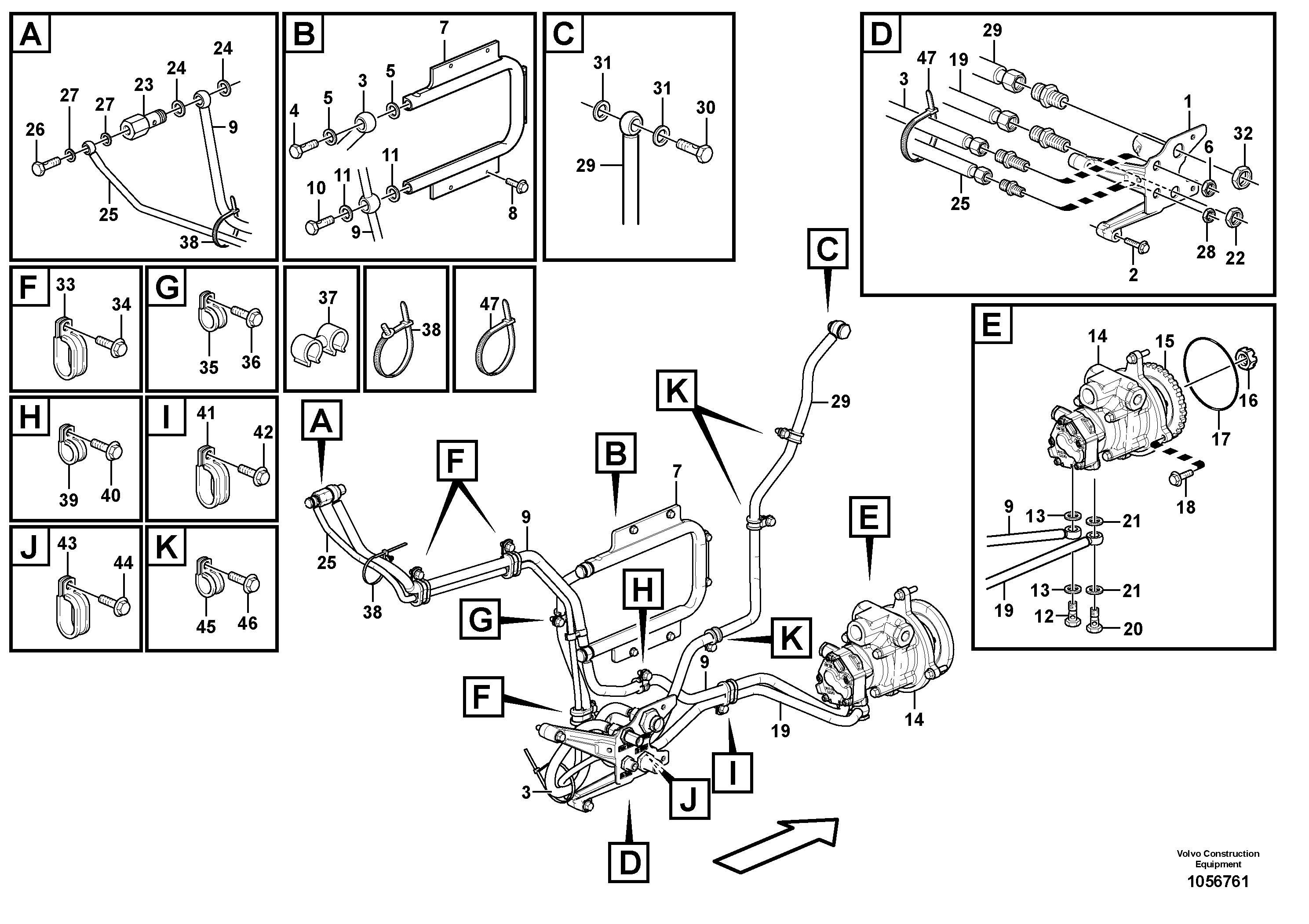 Seat frame VOE15034005 VOLVO