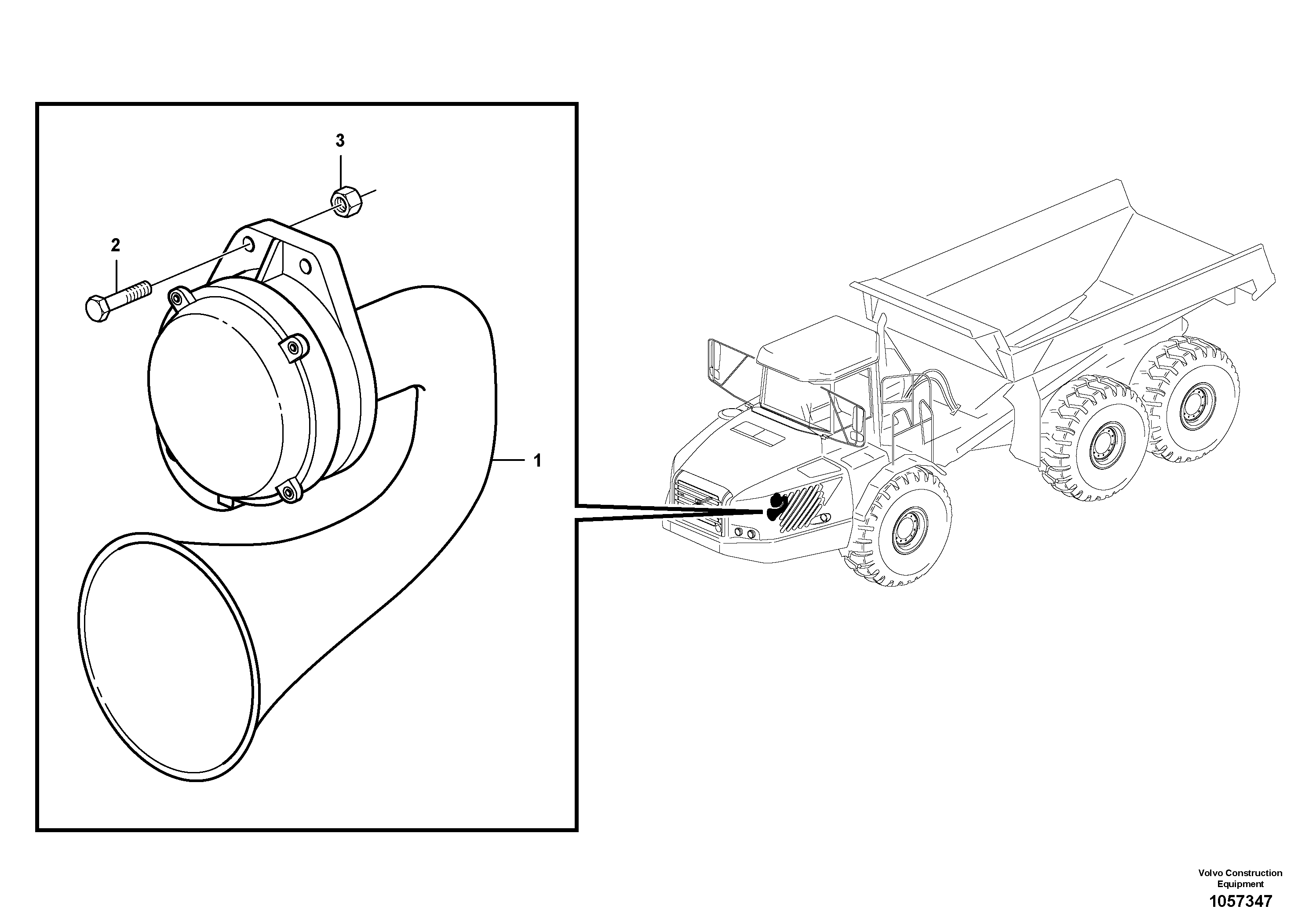 Bearing bushing VOE21857295 VOLVO