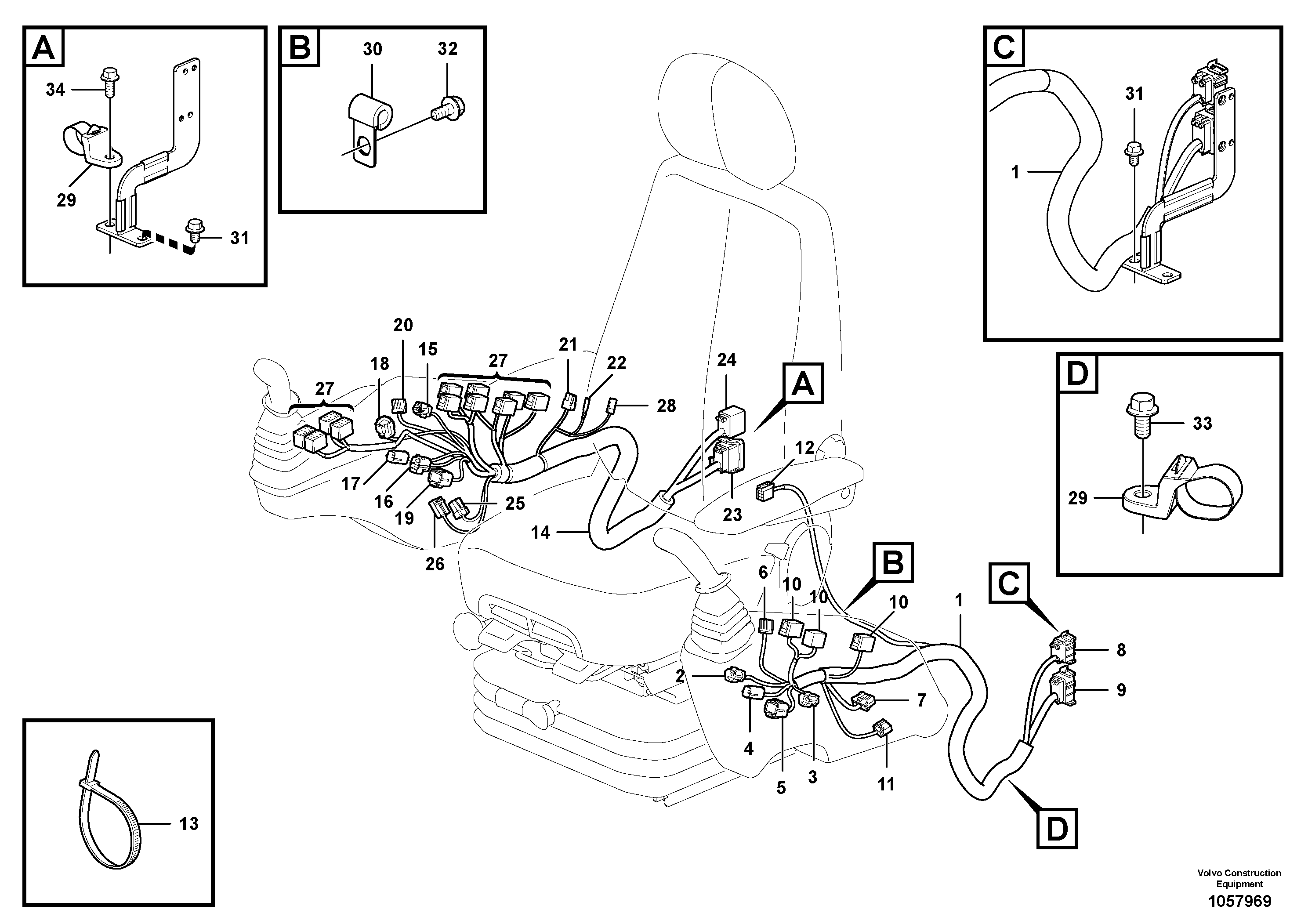 Wire harness VOE14587622 VOLVO