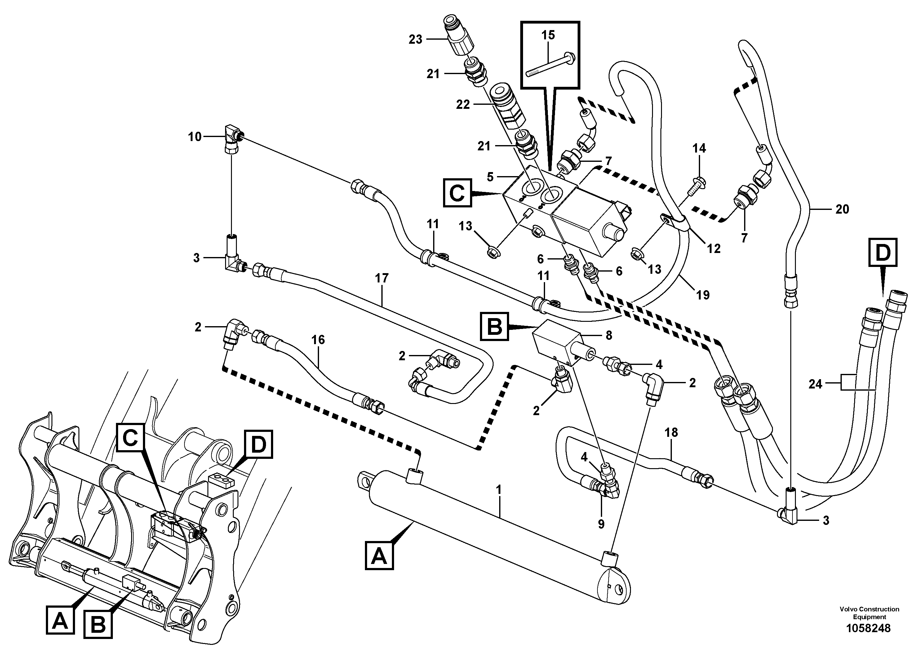 Timing gear casing VOE15191602 VOLVO