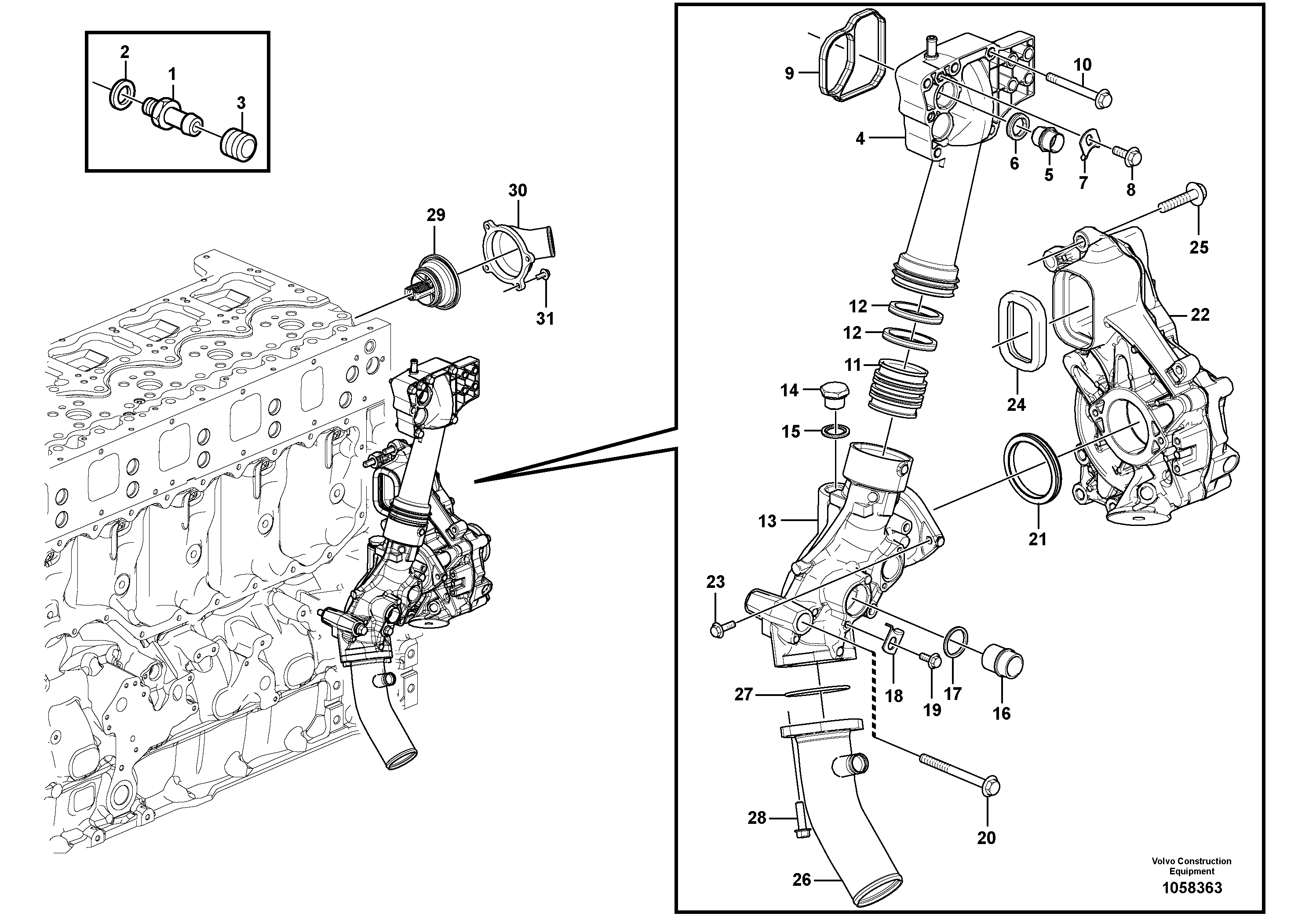 Coolant Pipe VOE17271655 VOLVO