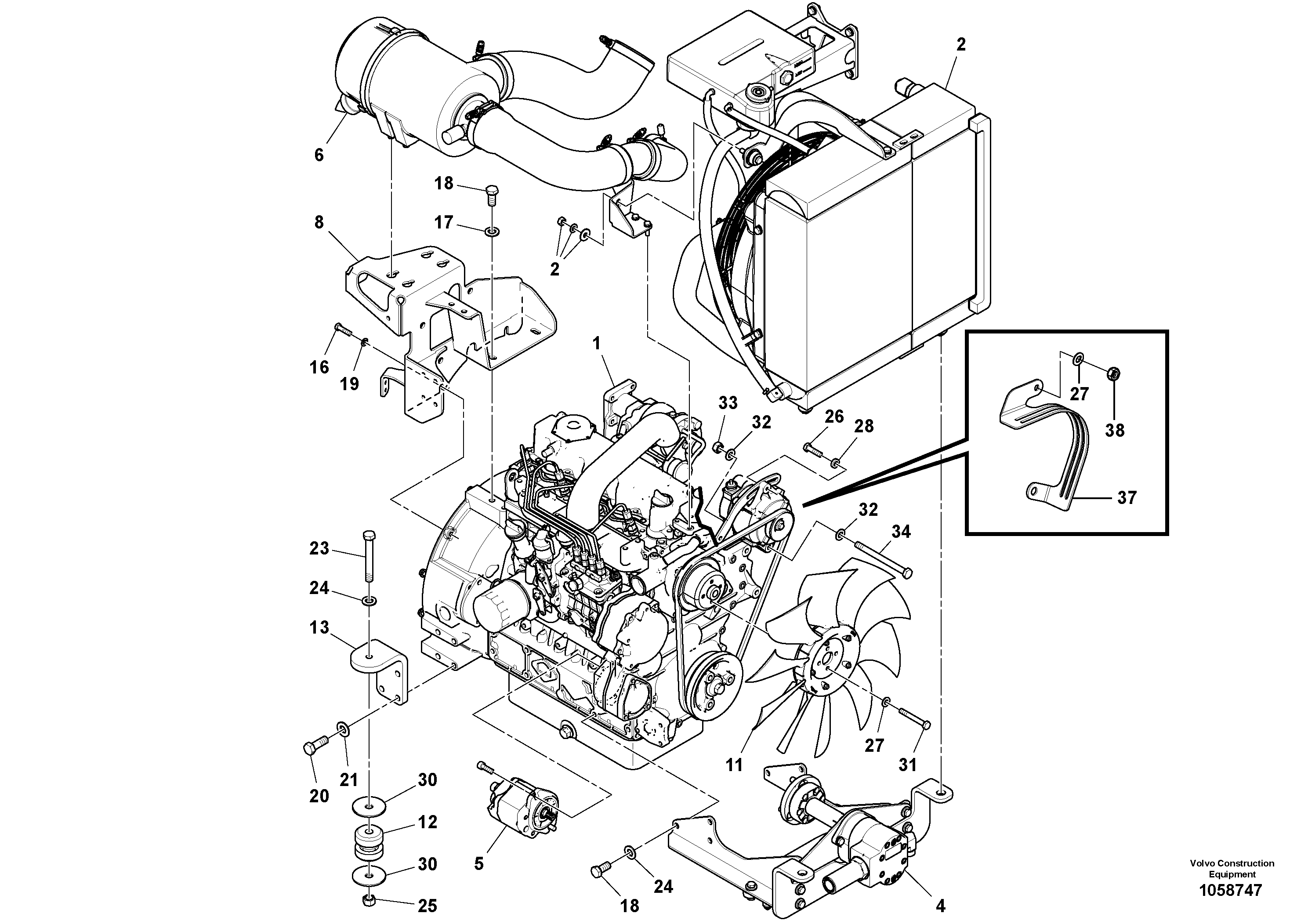 Seat frame RM46655668 VOLVO