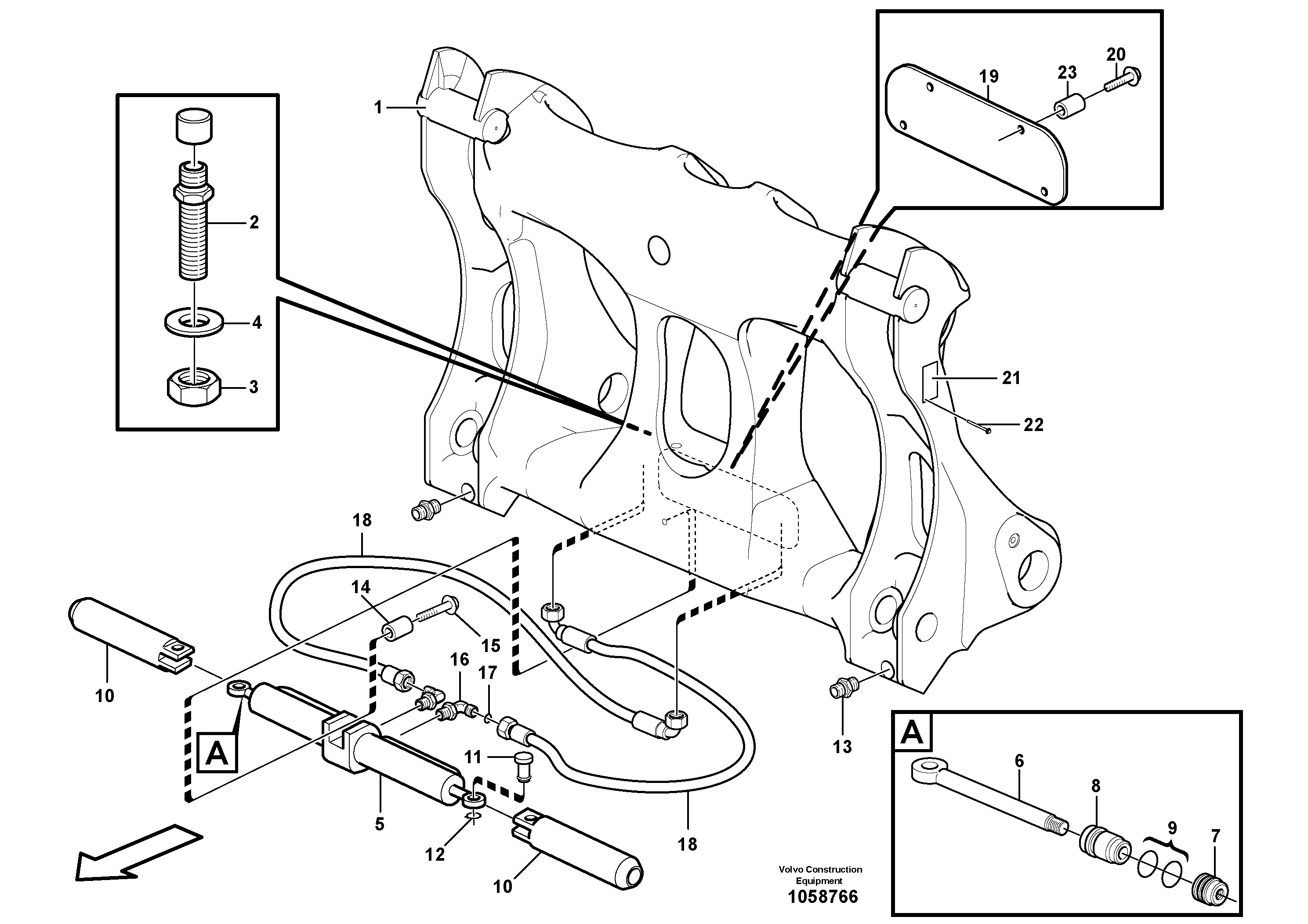 Bolt-on cutting edge VOE15176451 VOLVO