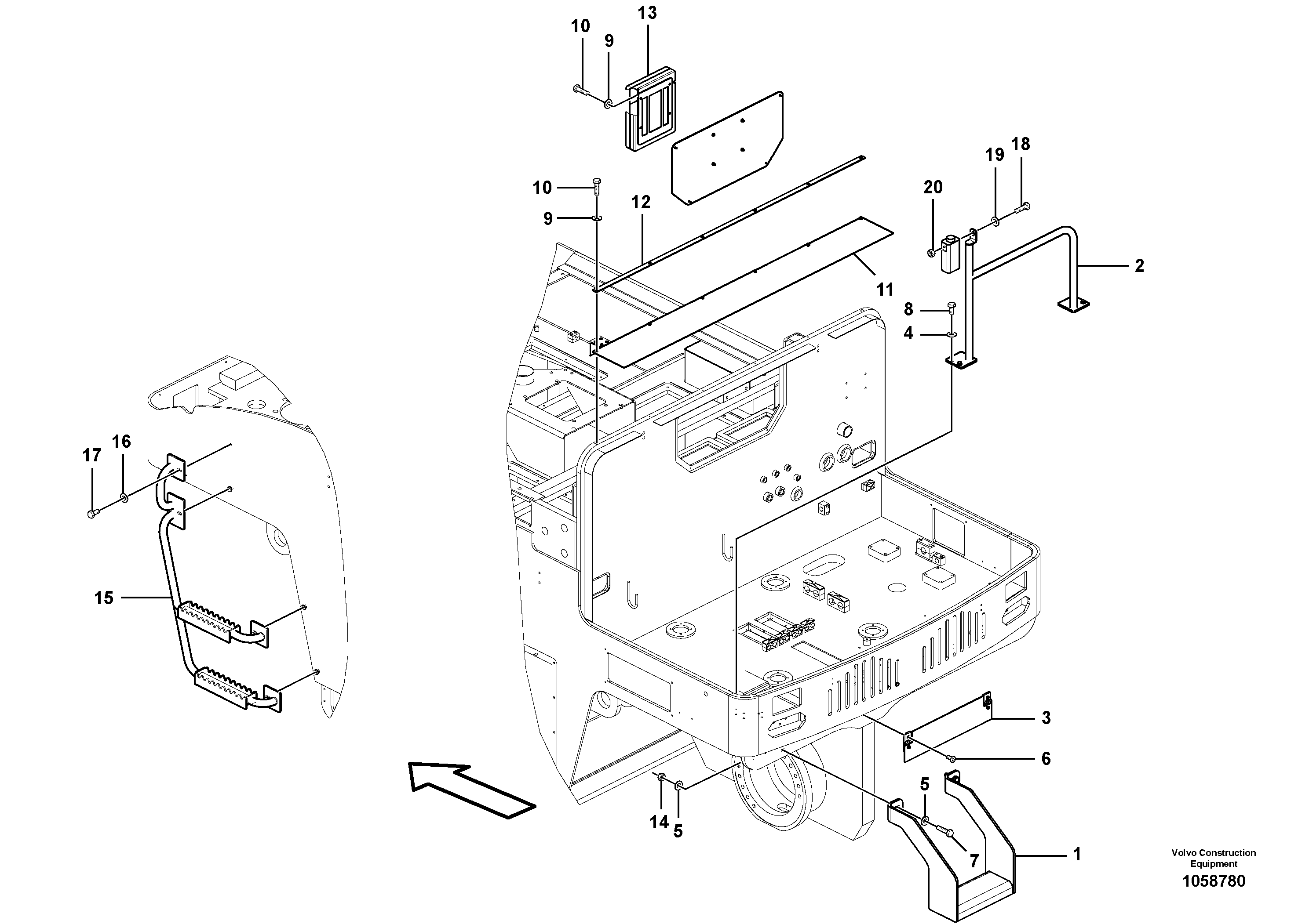 Pedal bracket R.h. RM70933262 VOLVO