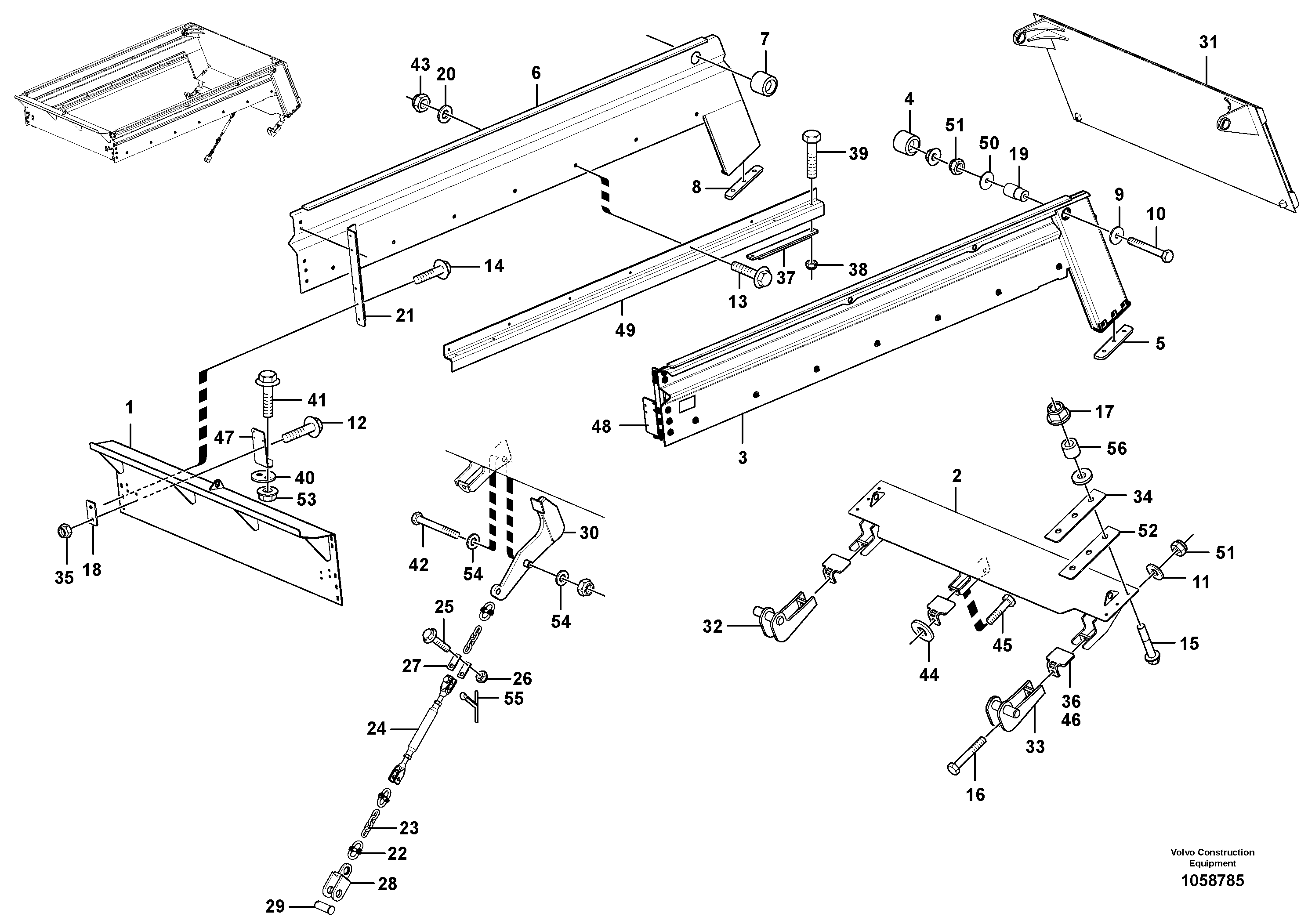 Seat frame VOE16825910 VOLVO