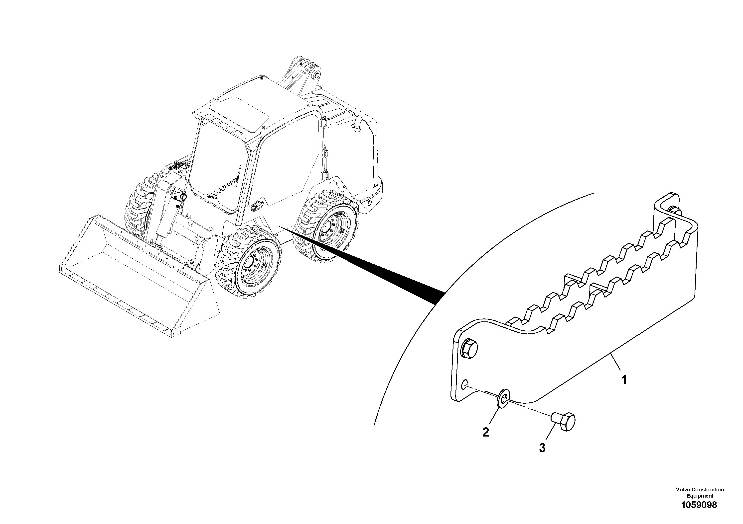 Pedal bracket R.h. VOE17210357 VOLVO