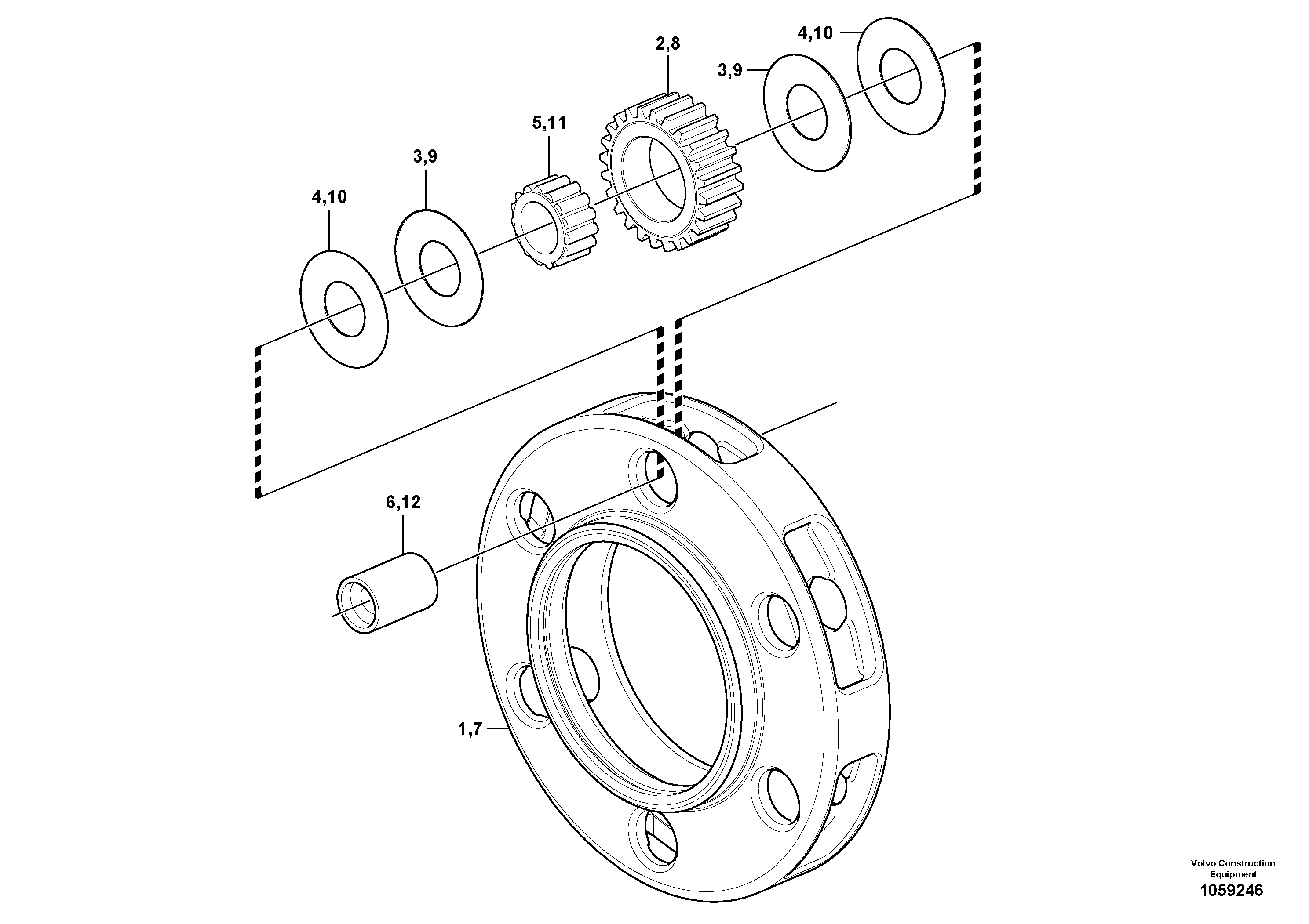 Планетарный комплект VOE11145830 VOLVO