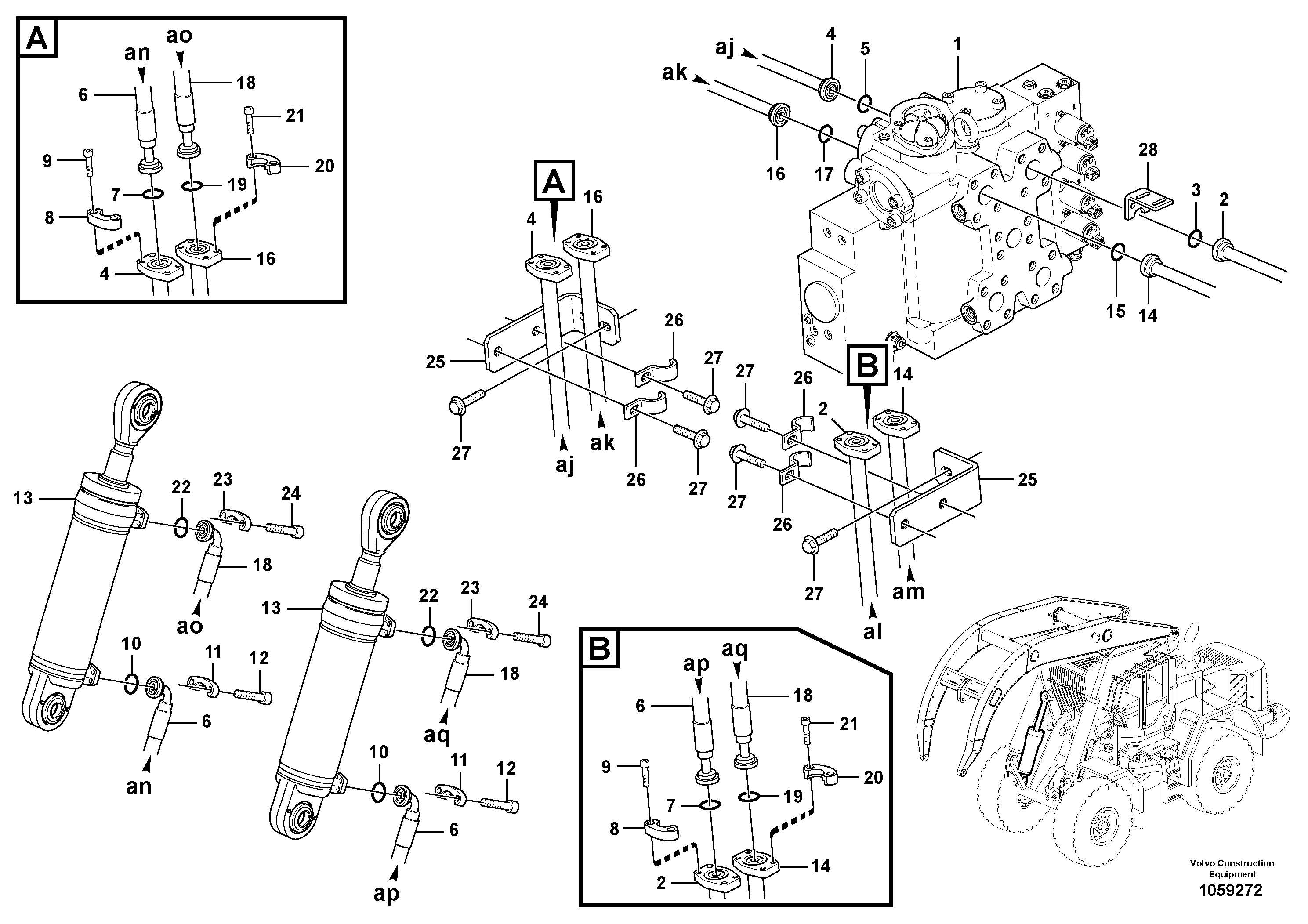 Seat frame VOE16216477 VOLVO