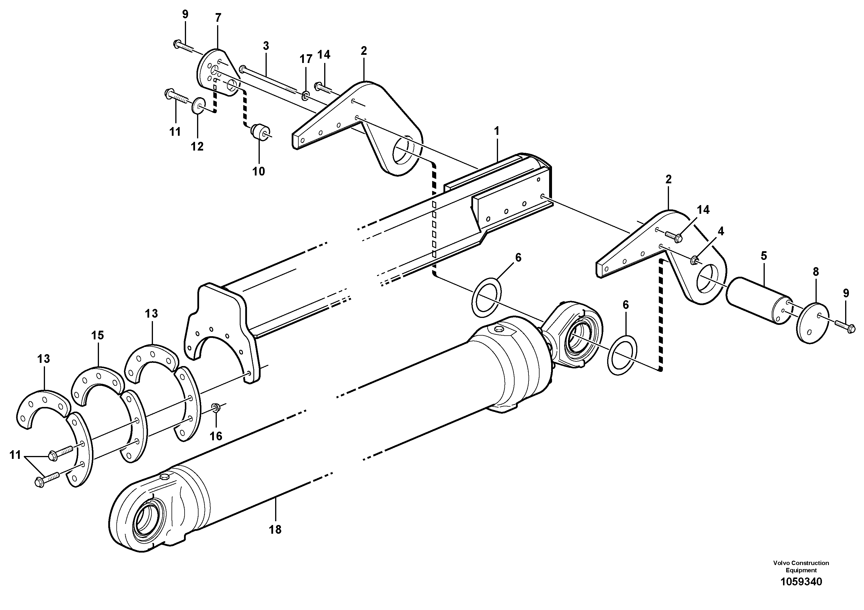Mounting rail VOE991987 VOLVO