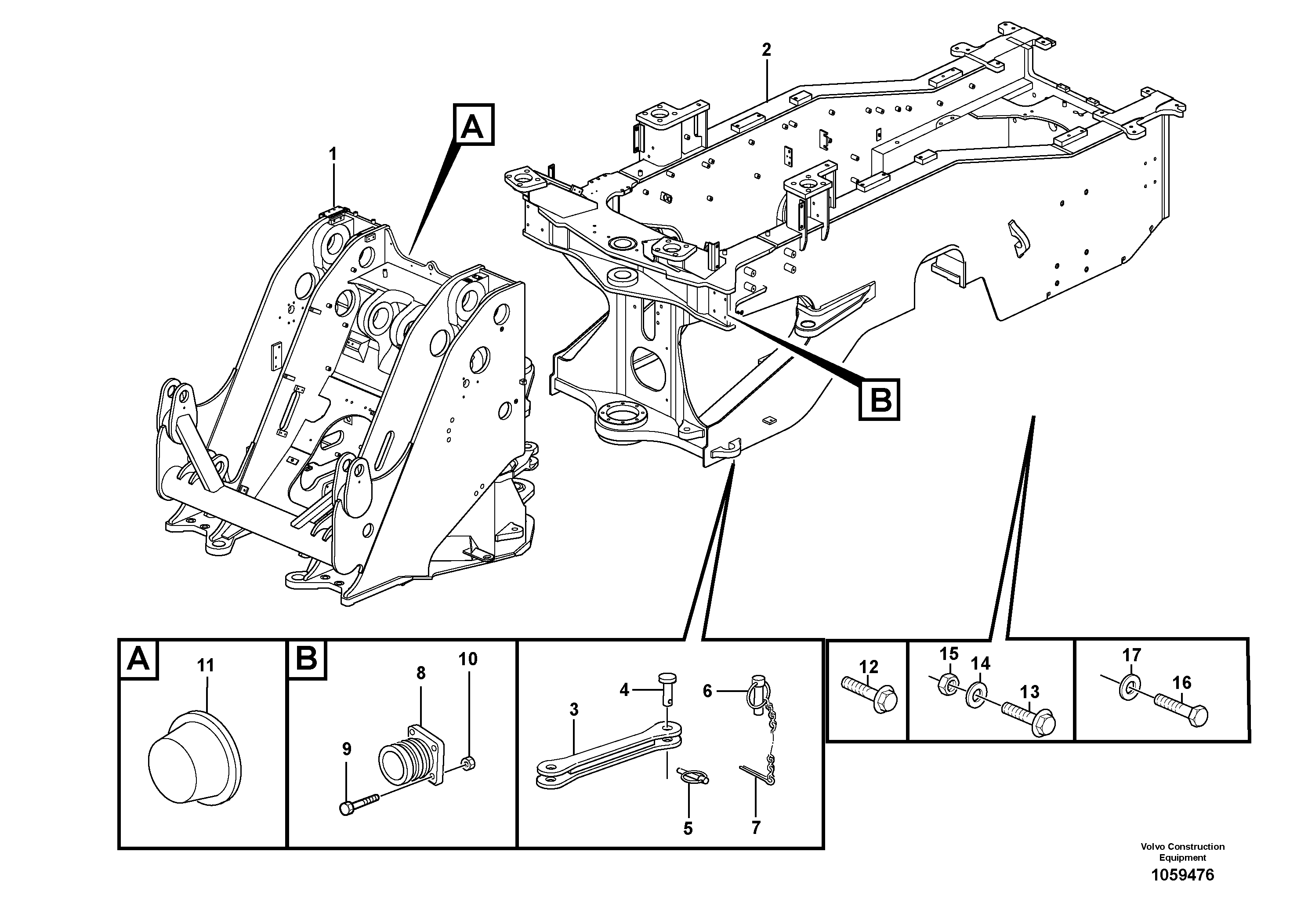 Front frame VOE11432660 VOLVO