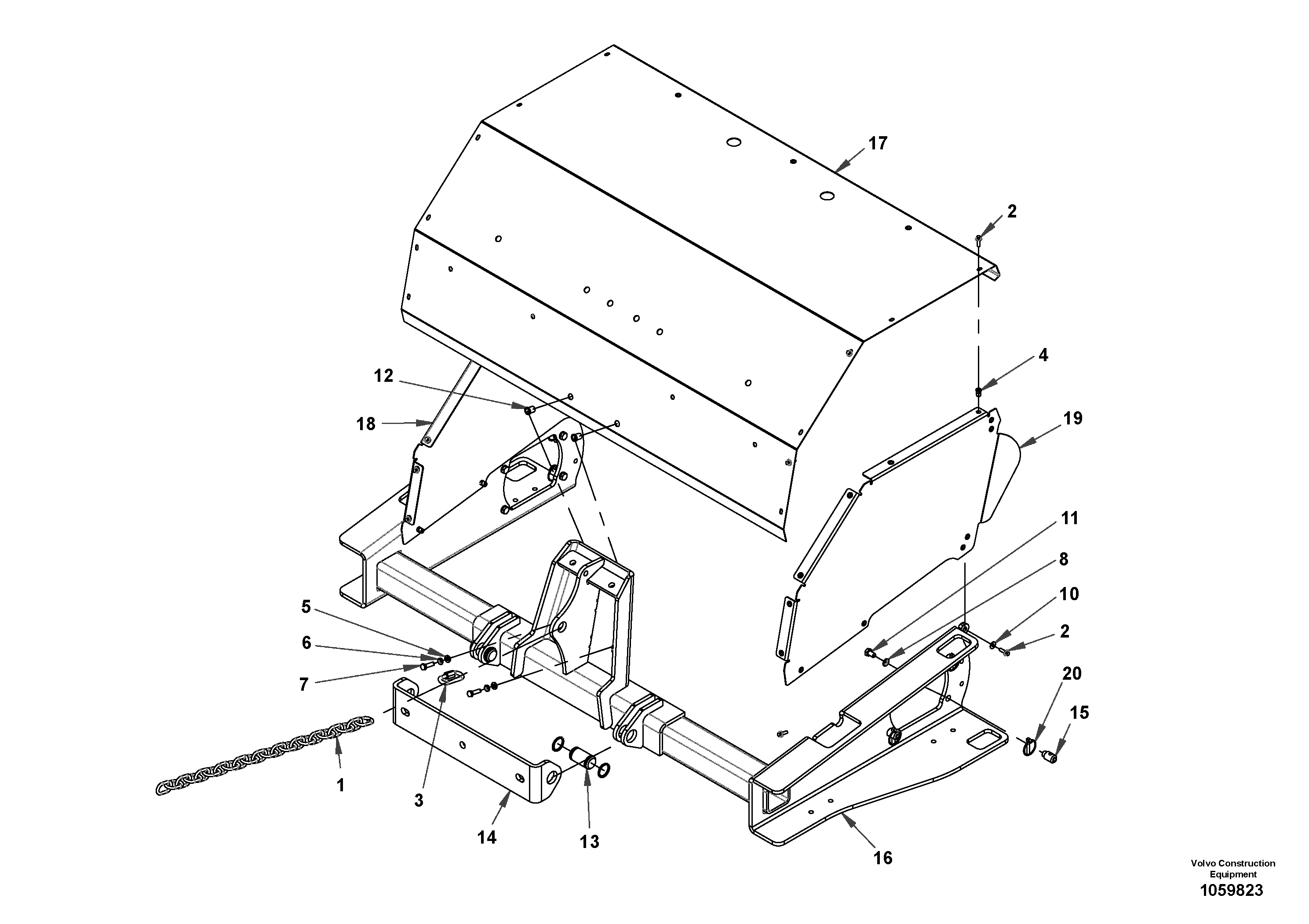 For upper engine part VOE16219369 VOLVO