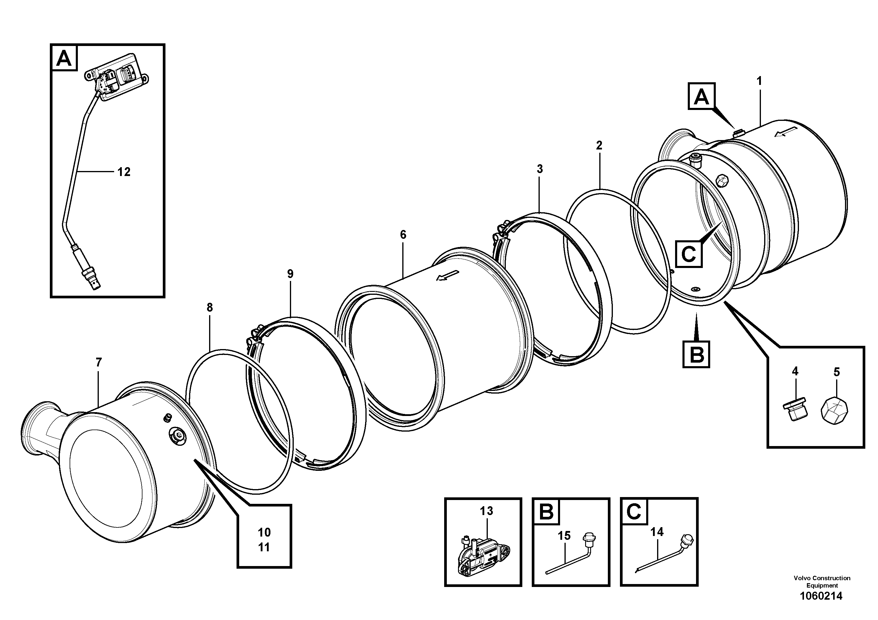 Oil filler pipe VOE21592844 VOLVO