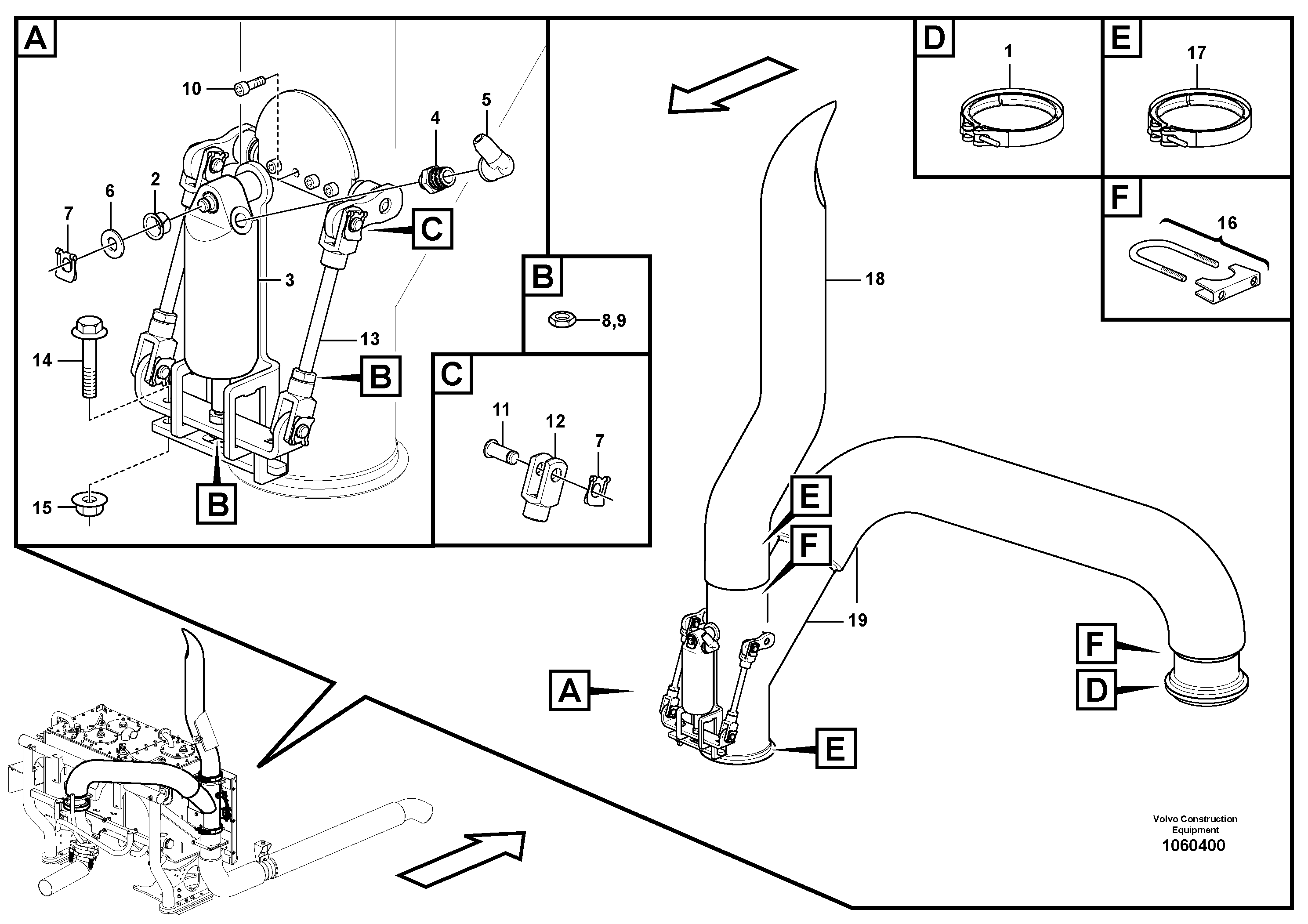 Exhaust Pipe VOE16866862 VOLVO