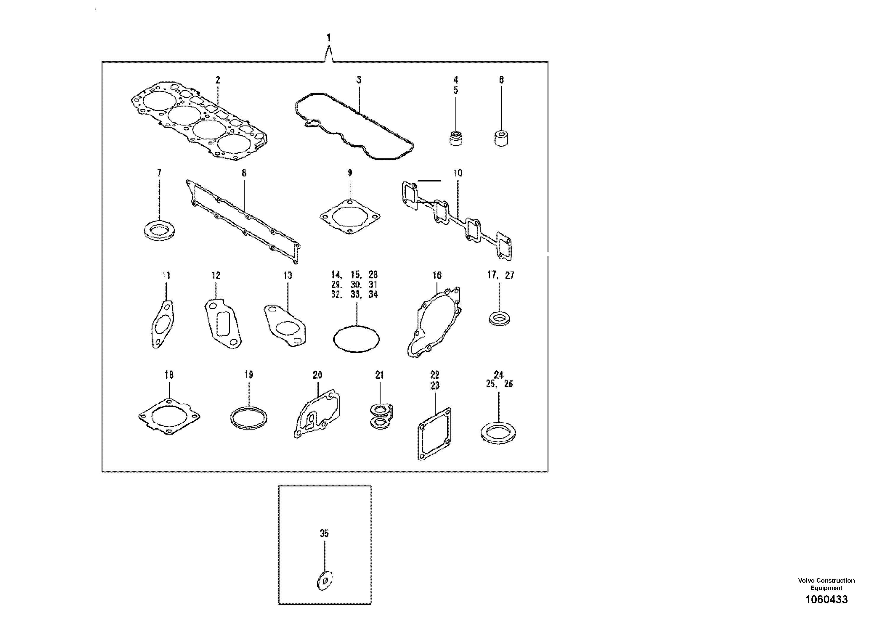 Gasket Kit VOE17459172 VOLVO