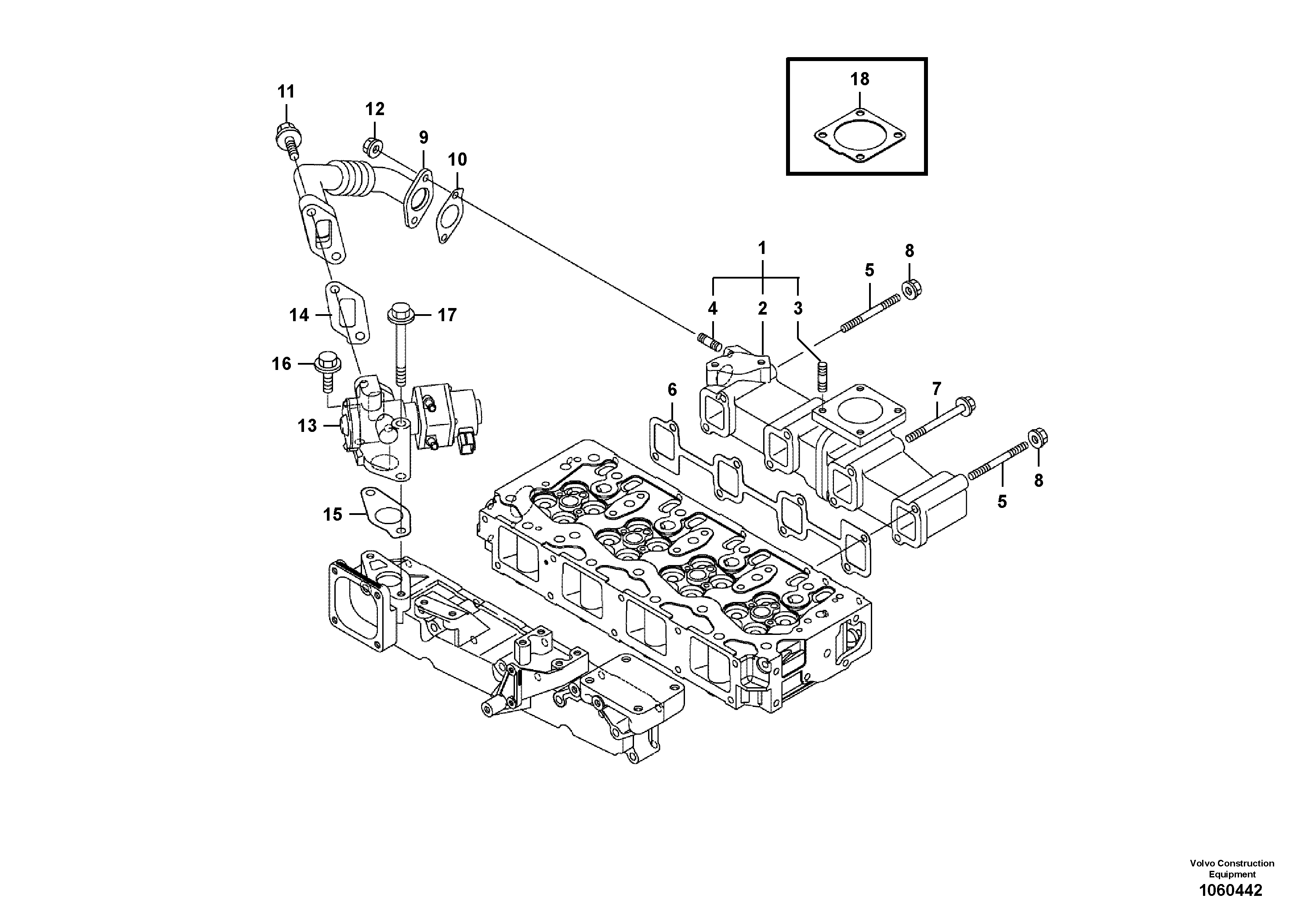 Exhaust Manifol VOE17458975 VOLVO