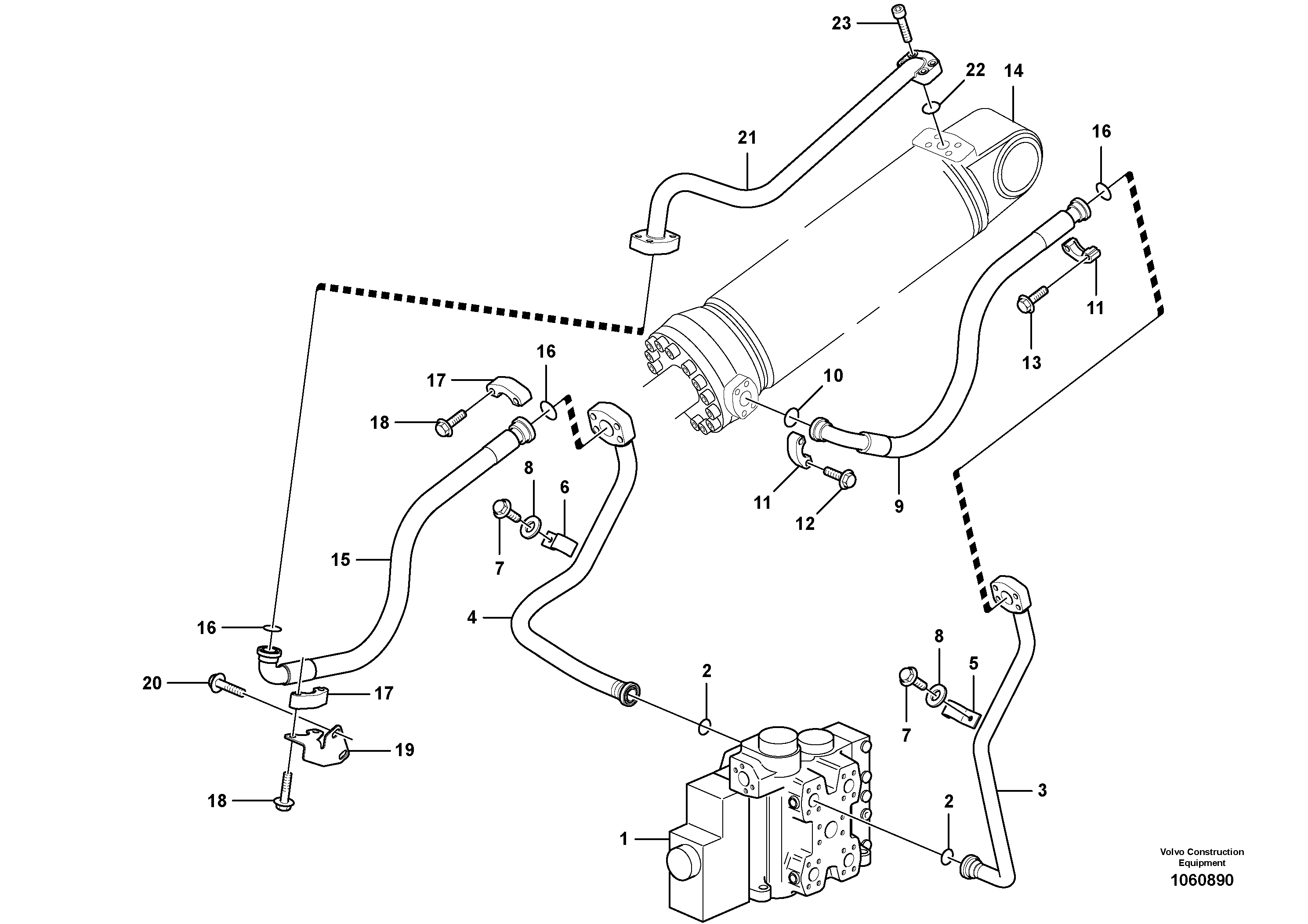 Timing gear casing VOE15118207 VOLVO