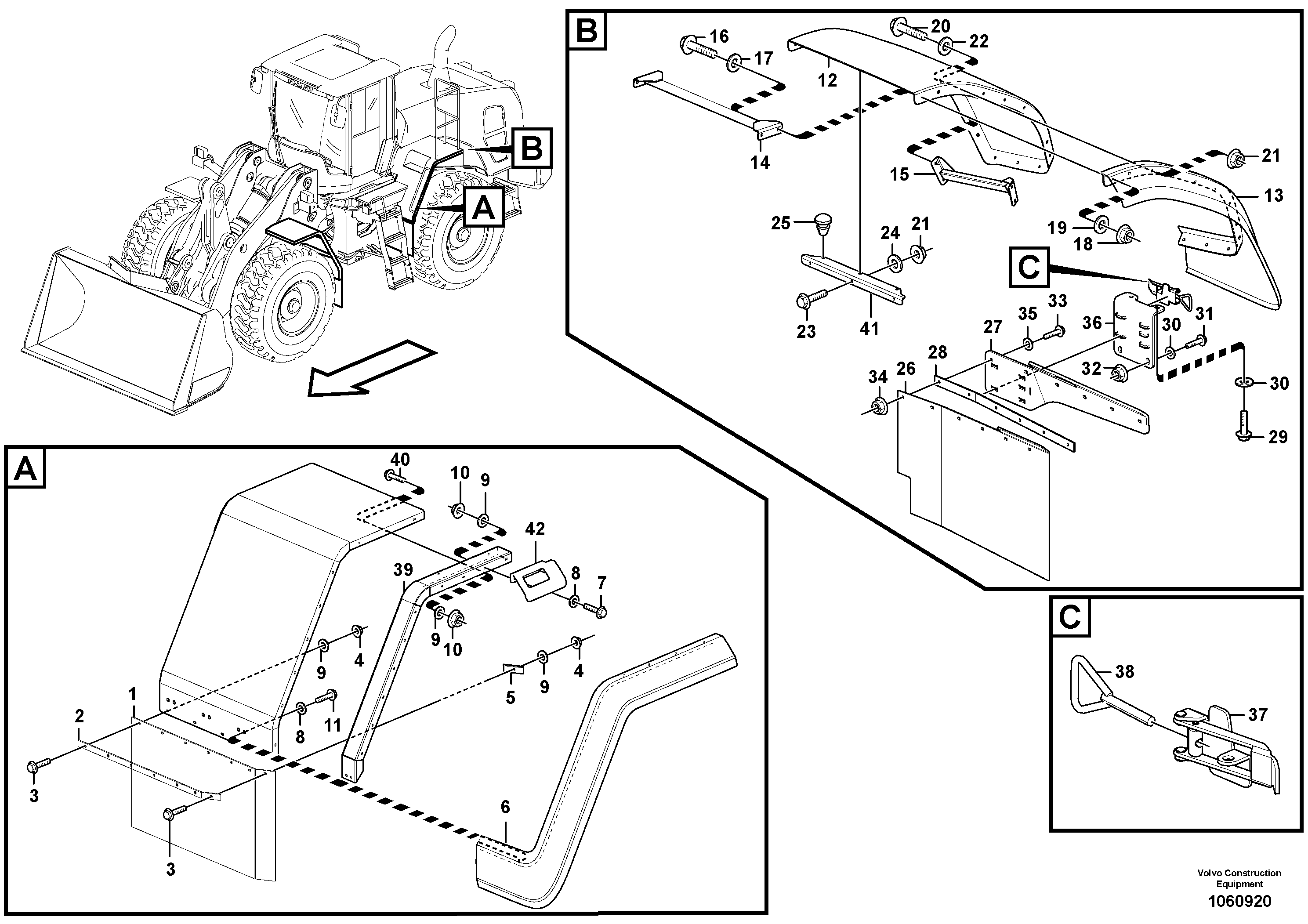 Seat frame VOE15148370 VOLVO