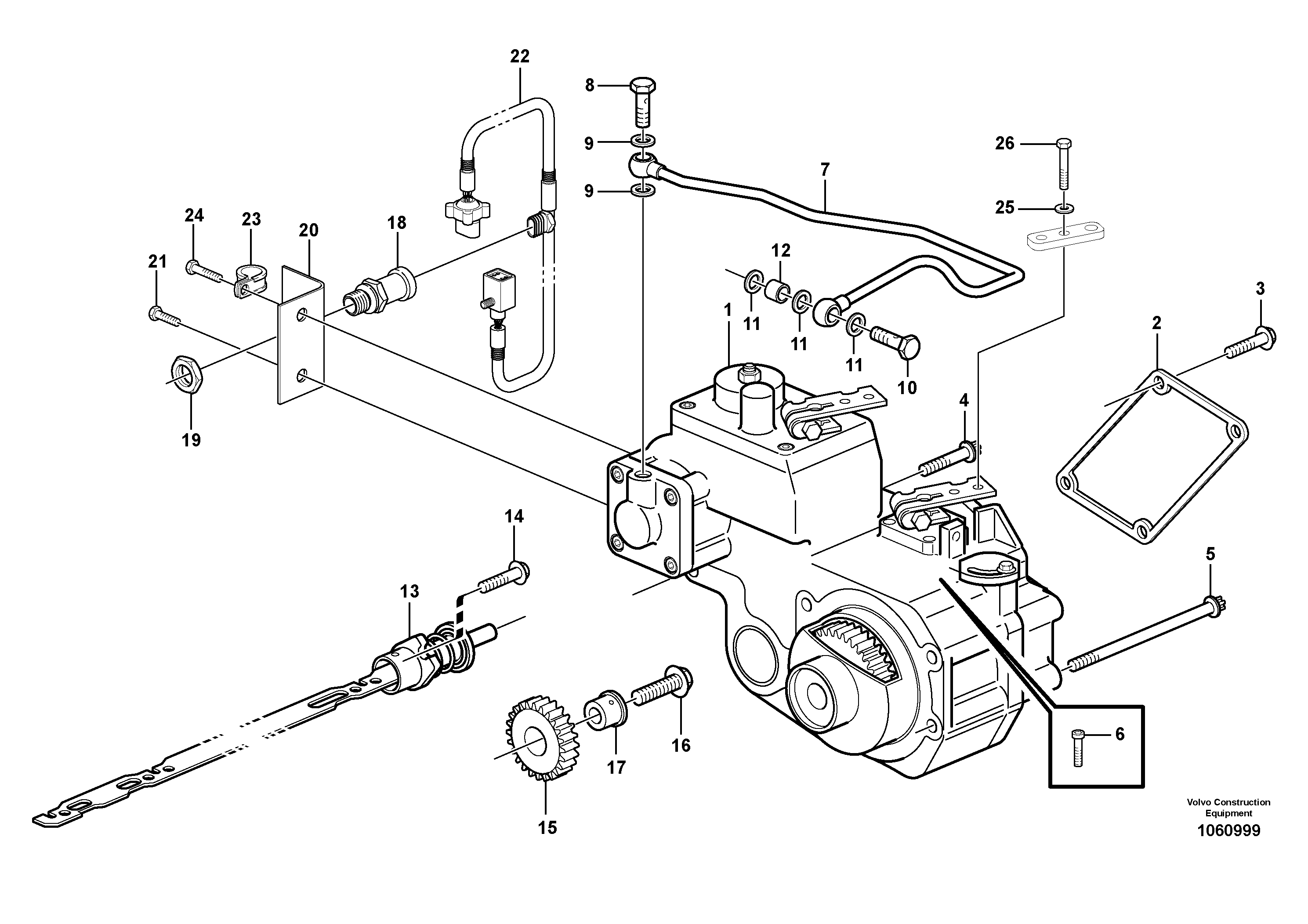 Clutch Pedal VOE21705844 VOLVO