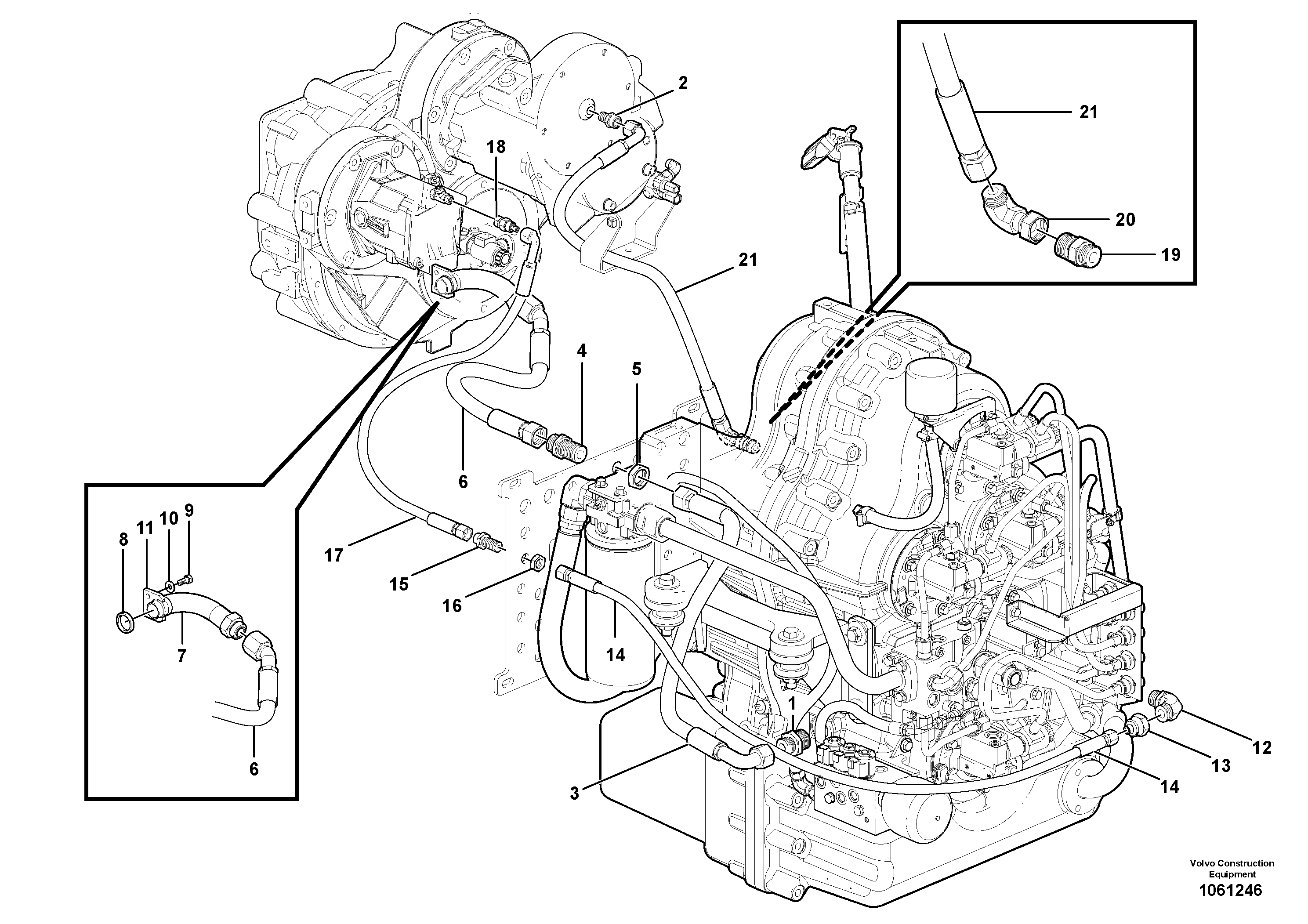 Timing gear casing VOE16256560 VOLVO