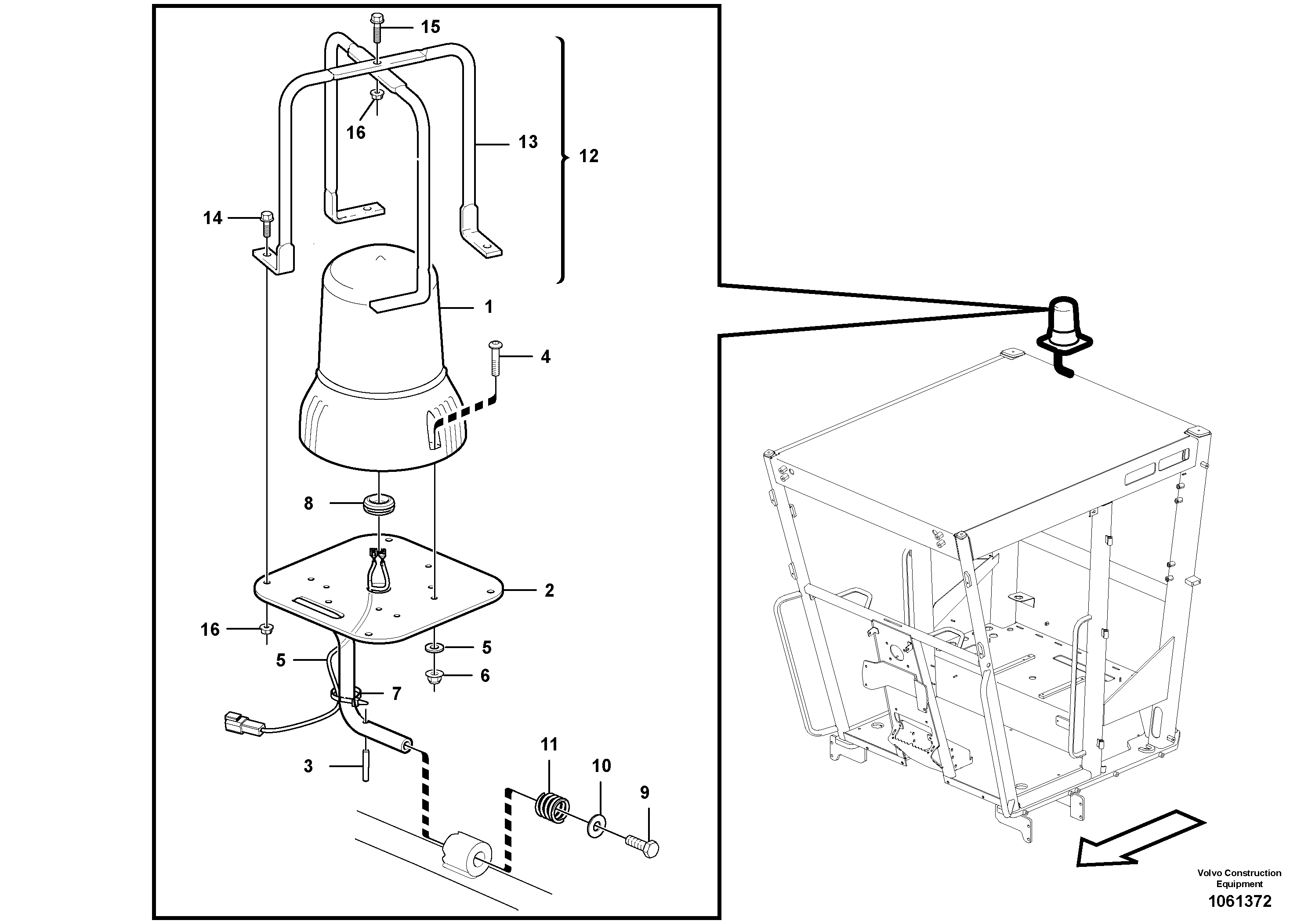 Seat frame VOE12741752 VOLVO
