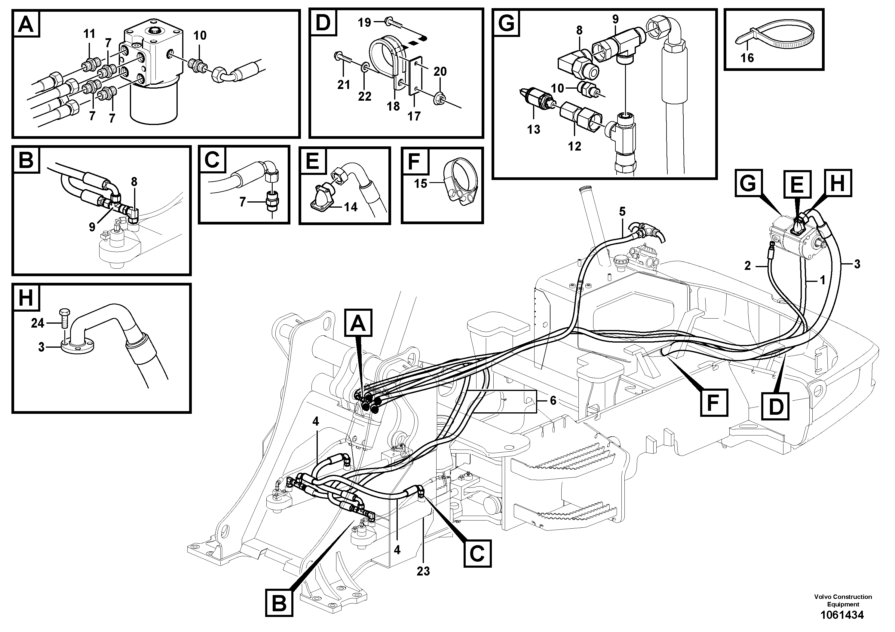 Timing gear casing VOE15216110 VOLVO