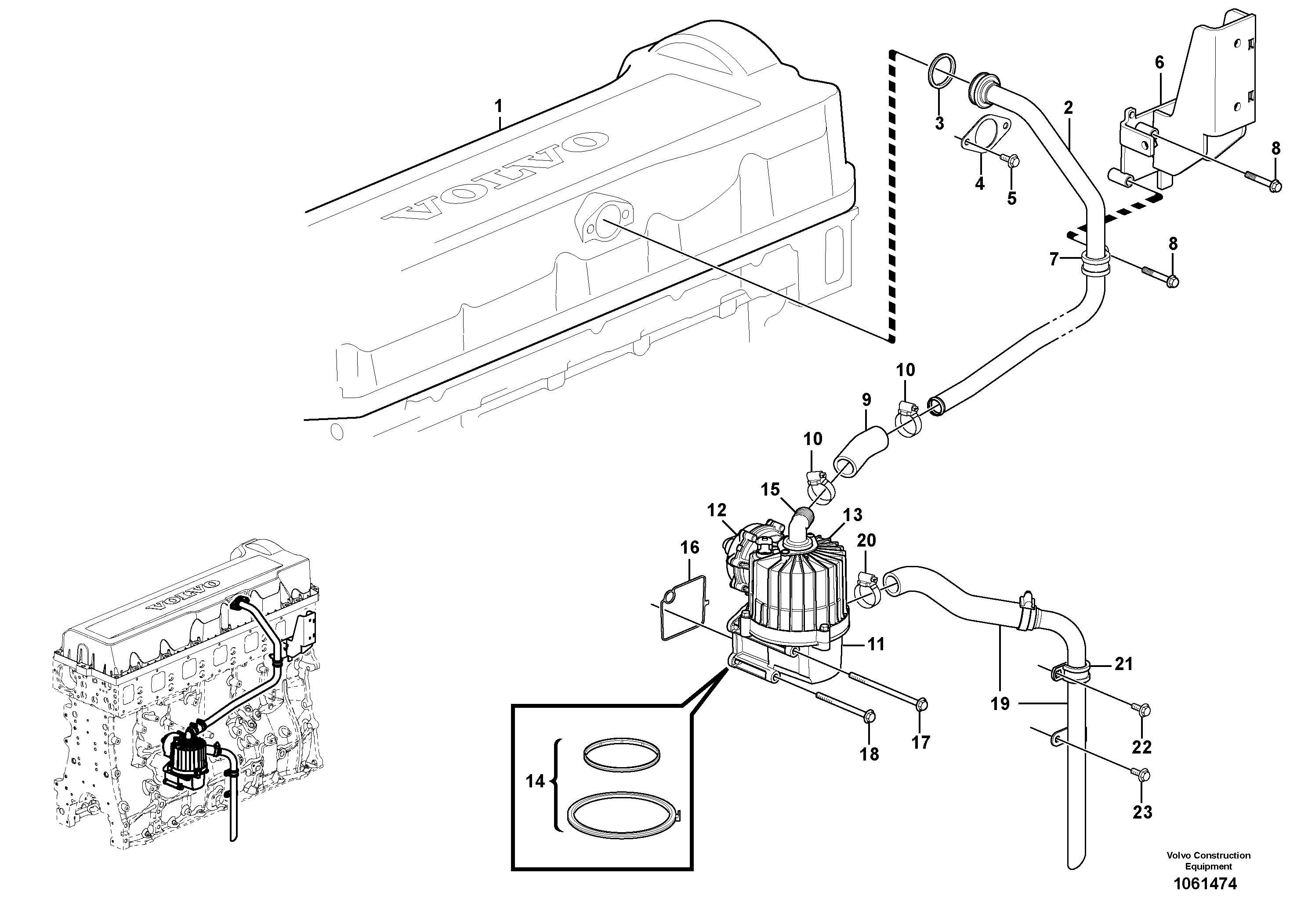 Protecting brace VOE20917340 VOLVO