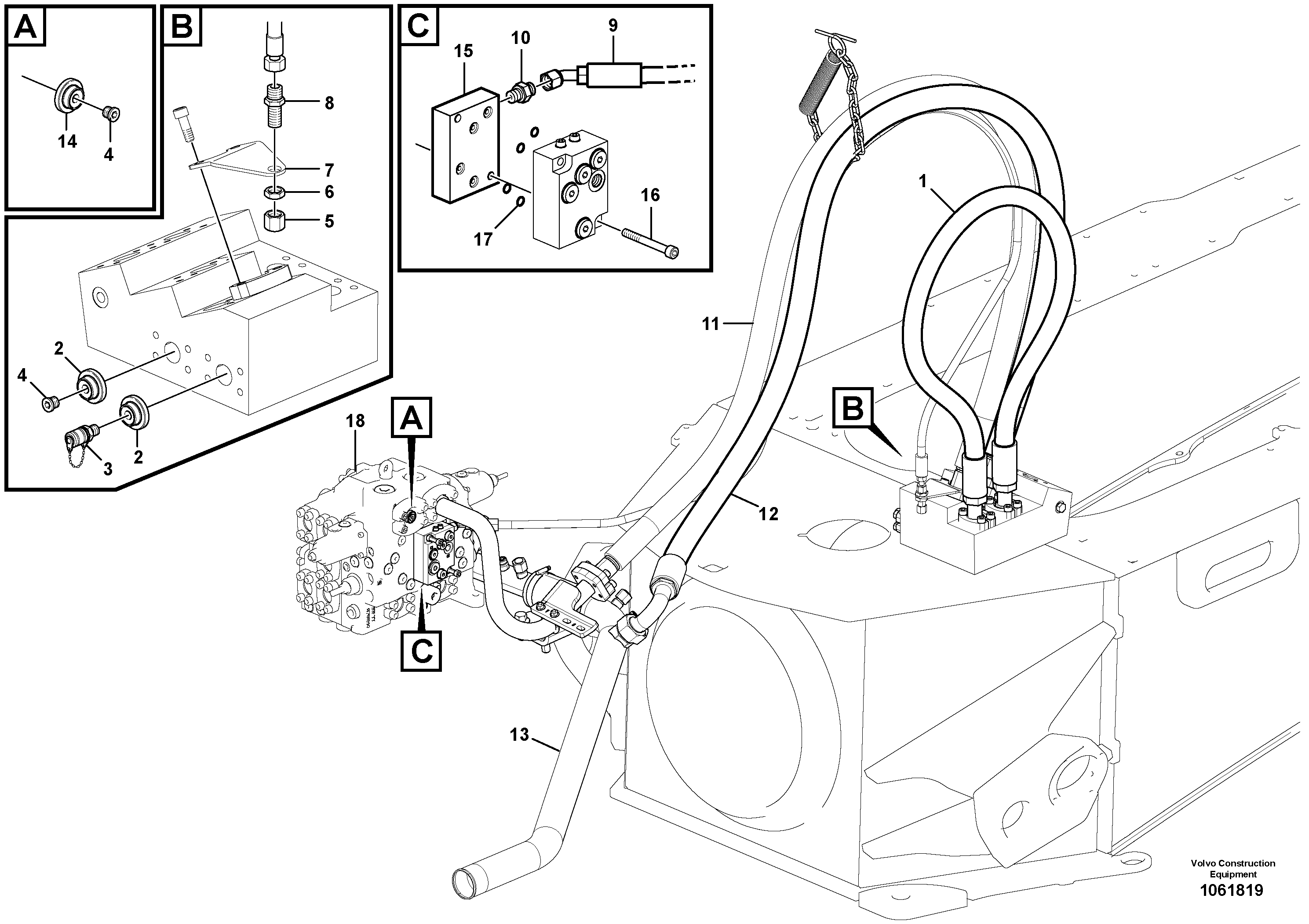Timing gear casing VOE15186353 VOLVO