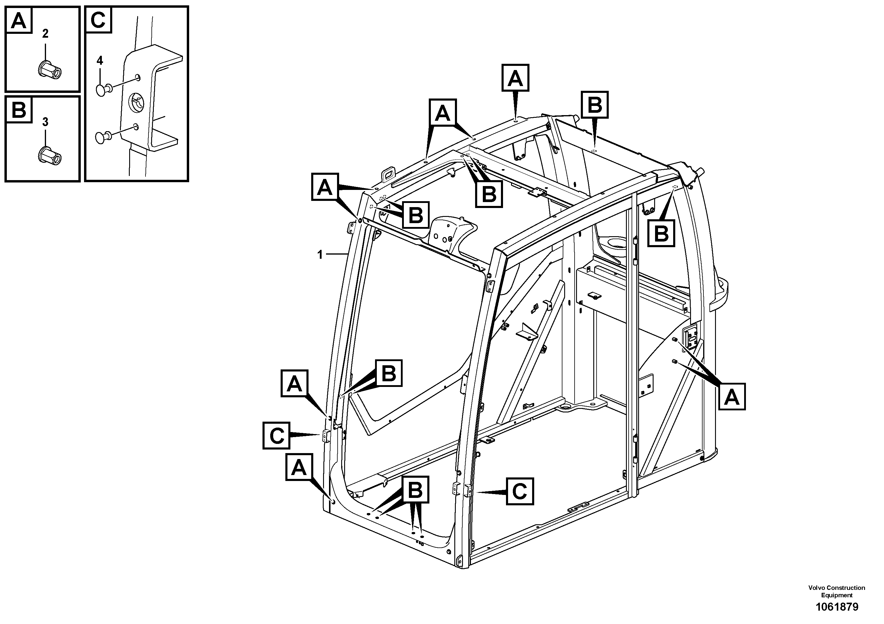 Cab framework VOE15168163 VOLVO