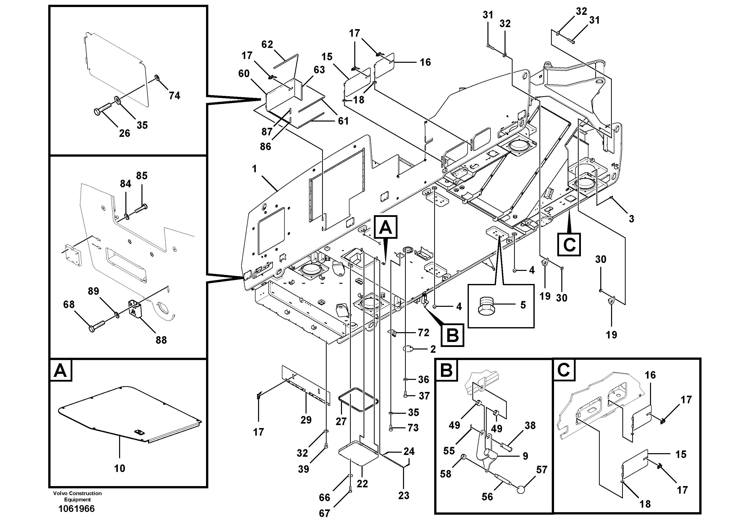 Seat frame RM46646246 VOLVO