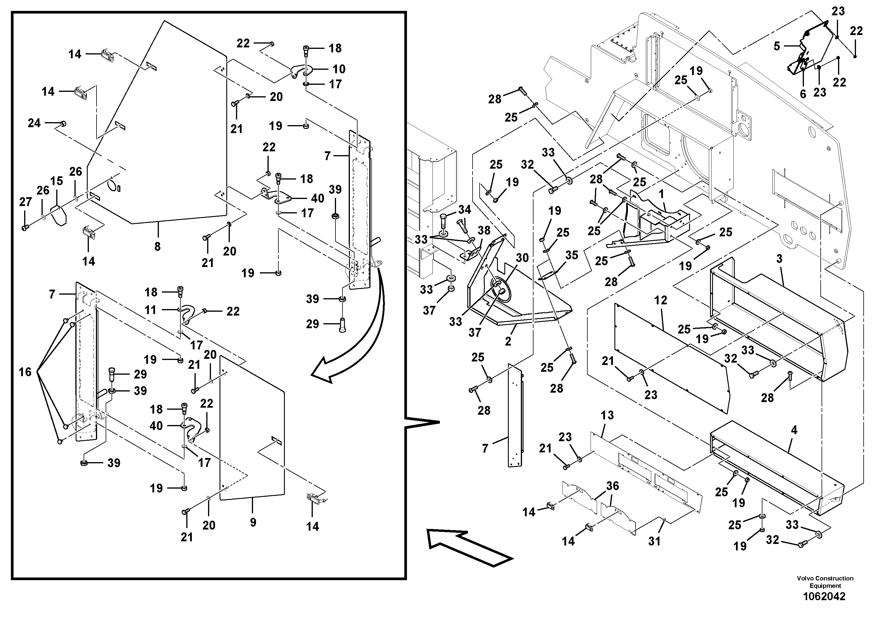 Seat frame RM46668372 VOLVO