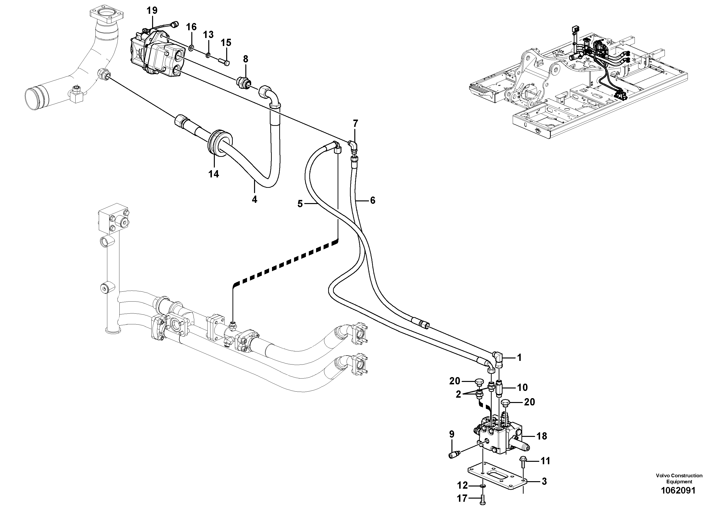 Timing gear casing VOE17200447 VOLVO