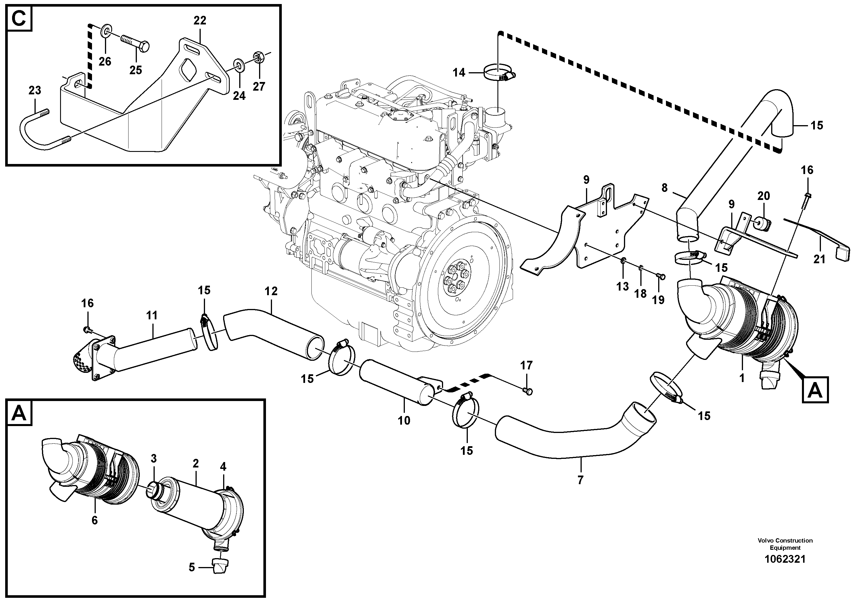 Seat frame RM/VOE14585970 VOLVO