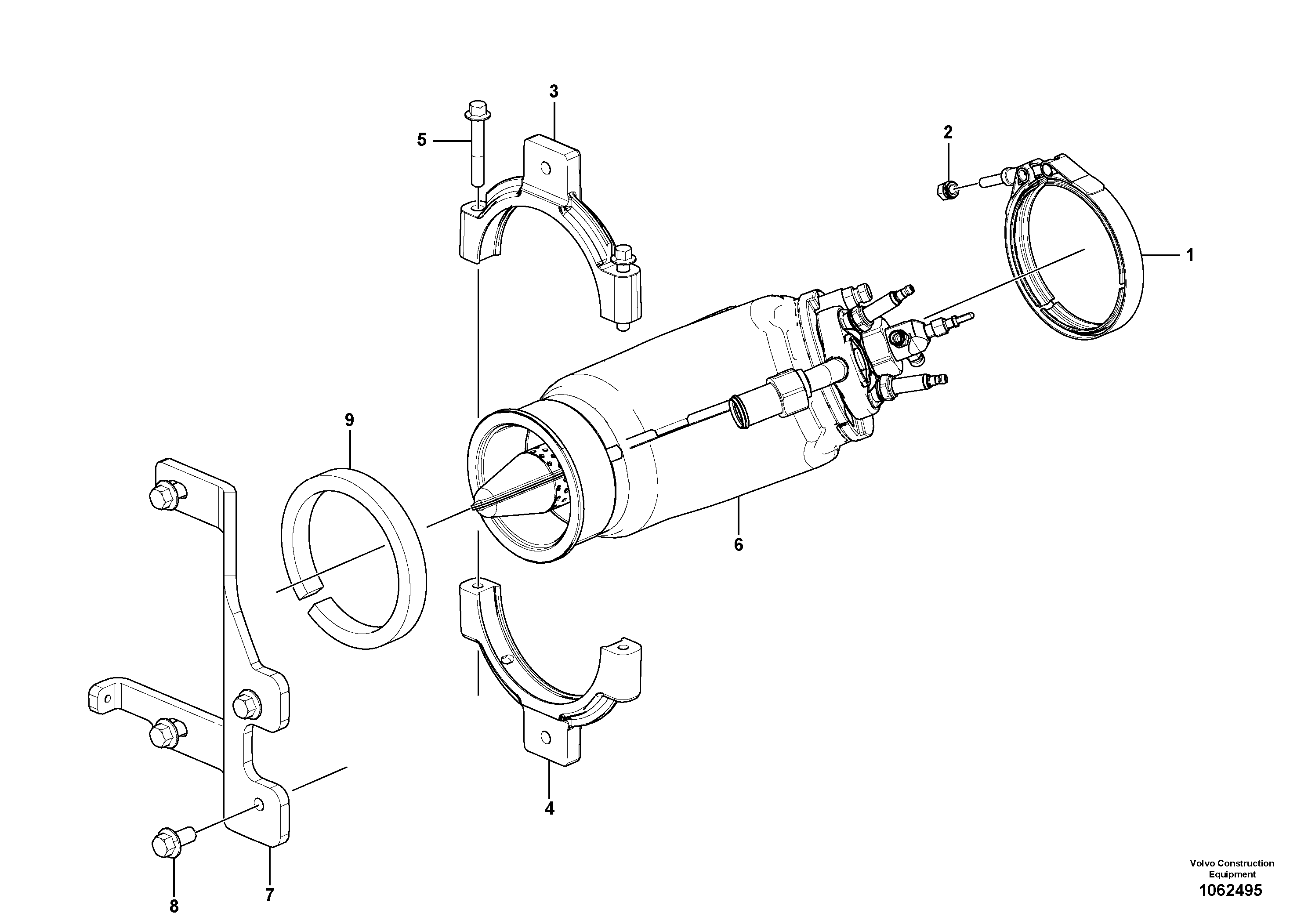 Oil filler pipe VOE21592886 VOLVO