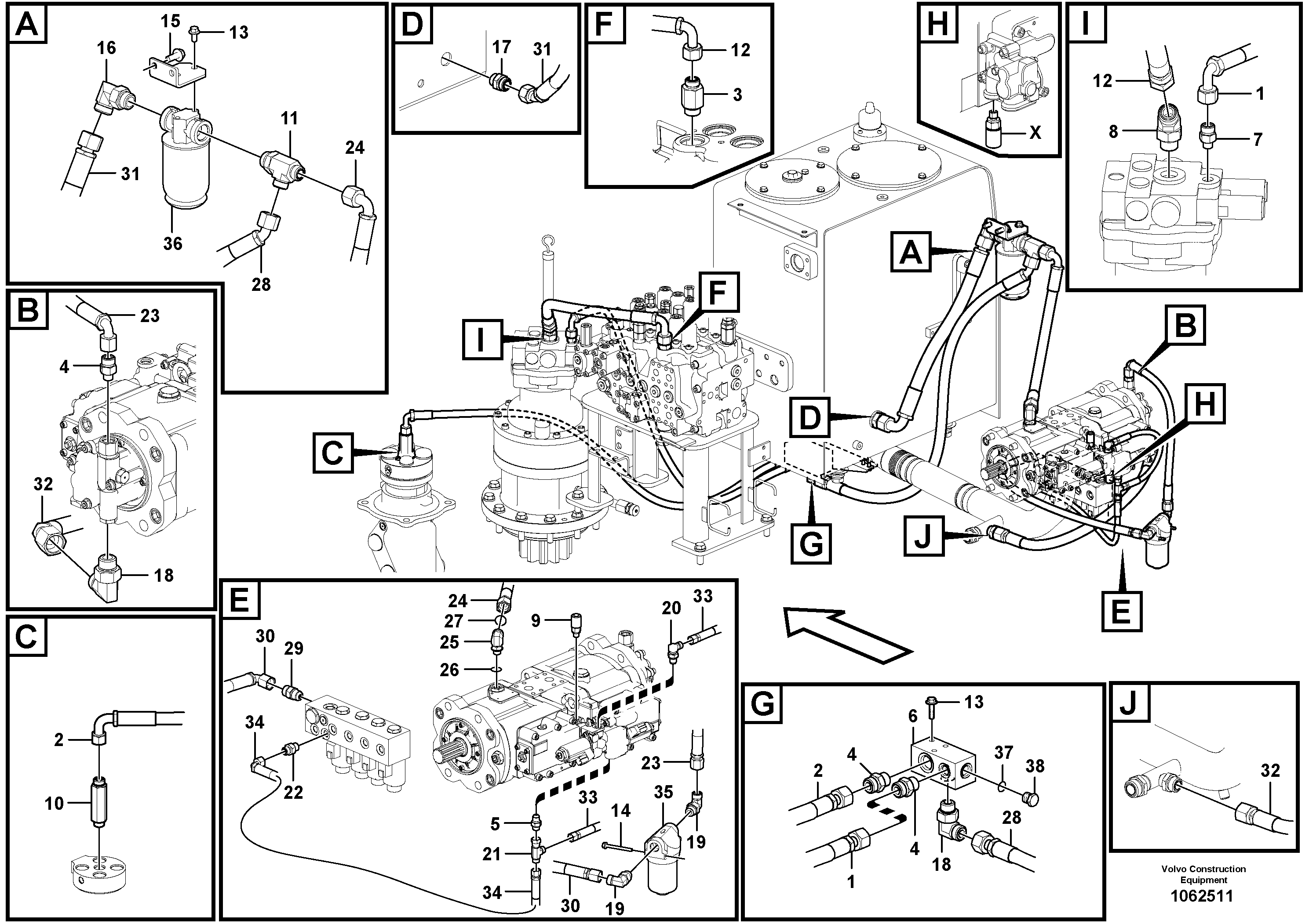 Timing gear casing VOE15179040 VOLVO