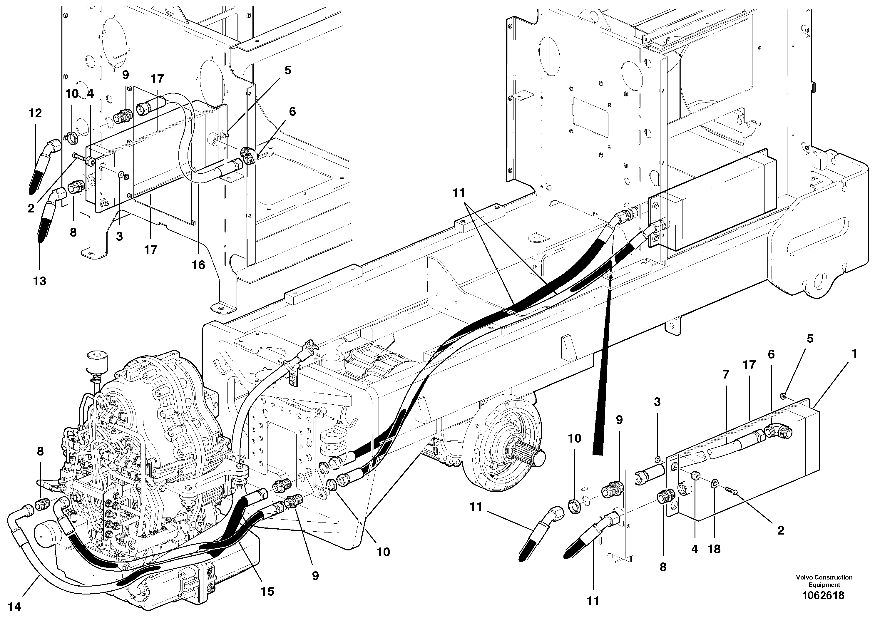 Hose assembly VOE12744357 VOLVO