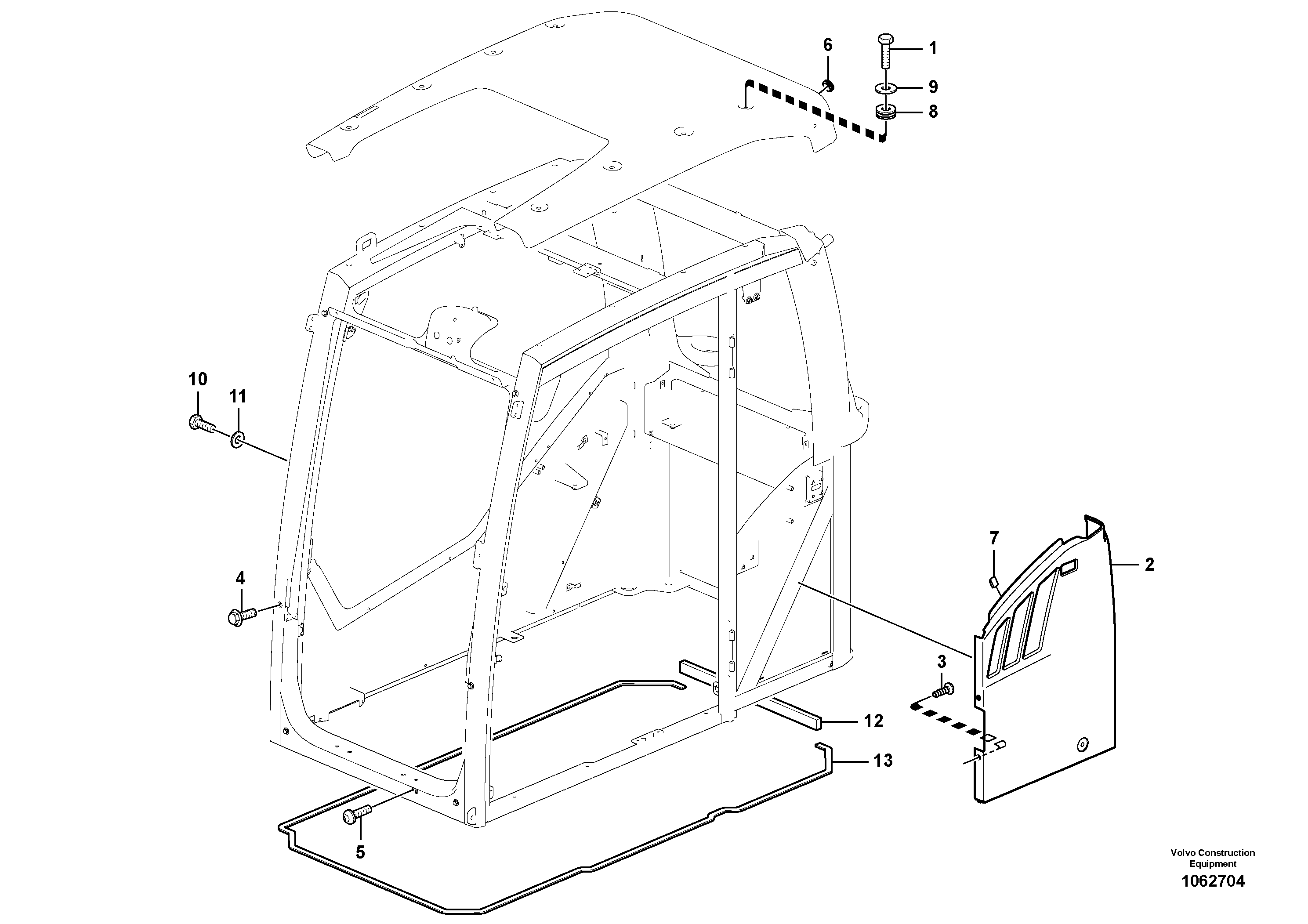 Cabin roof VOE17205498 VOLVO